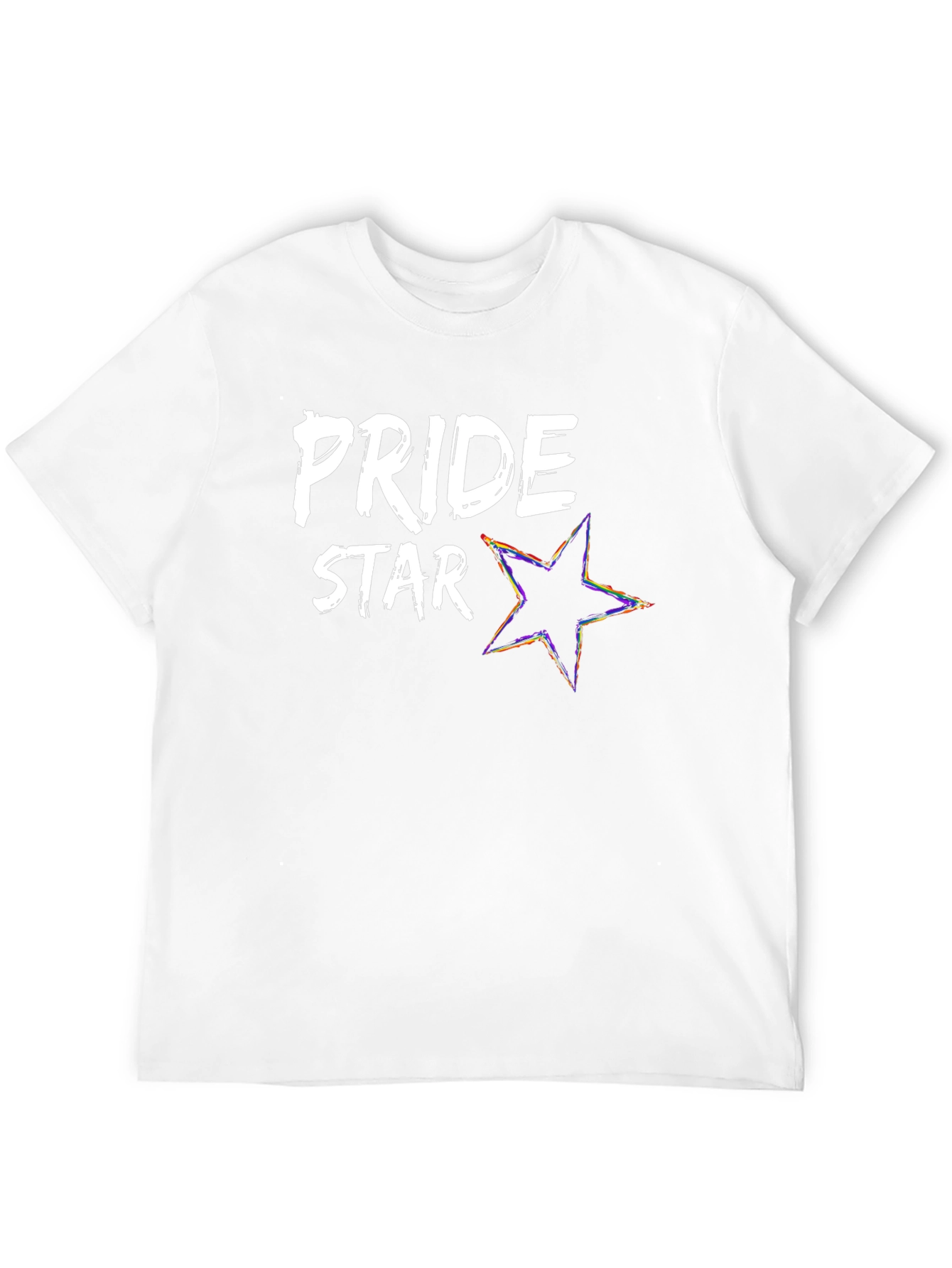 Pride Star Graphic Tee - Black Cotton Blend