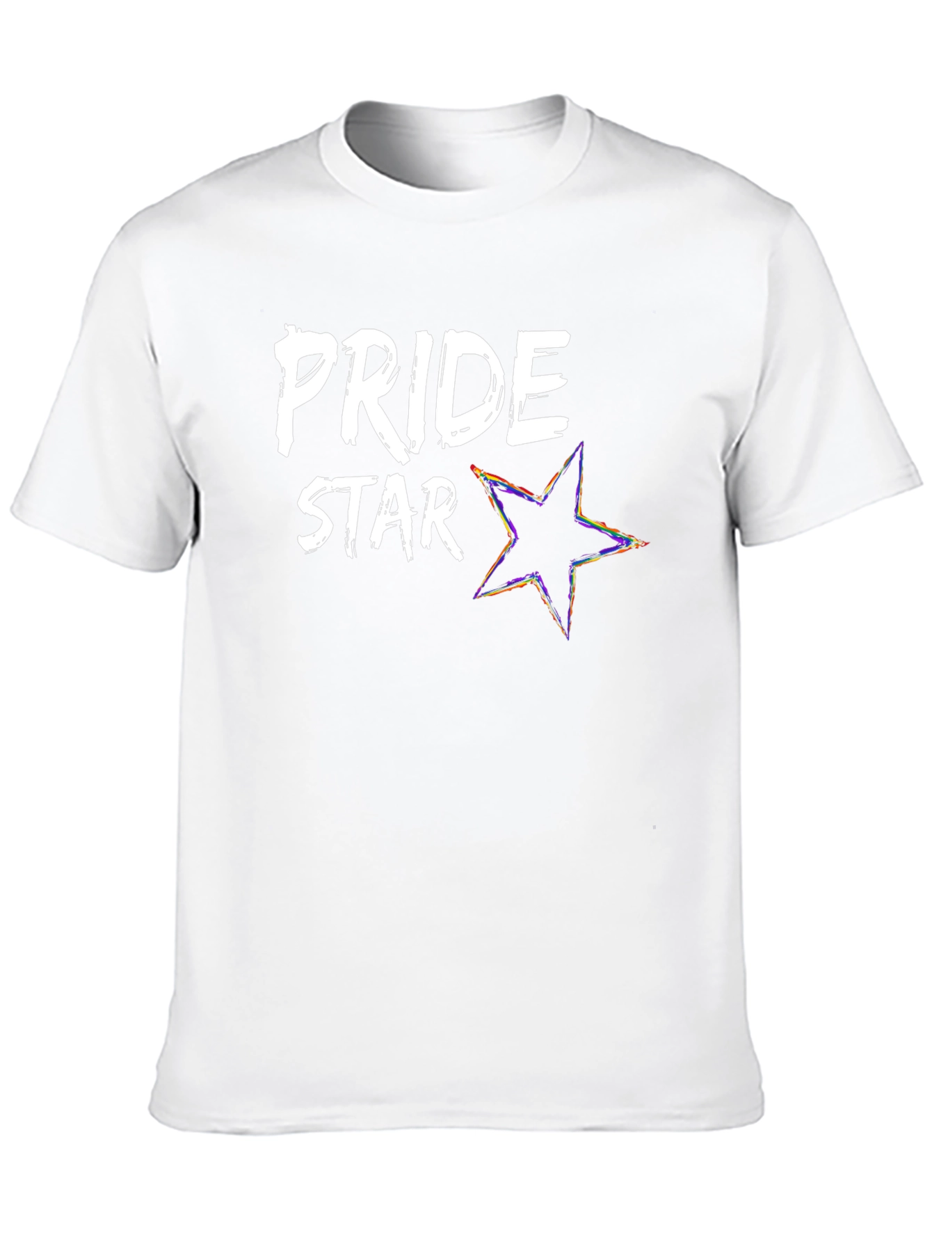Pride Star Graphic Tee - Black Cotton Blend