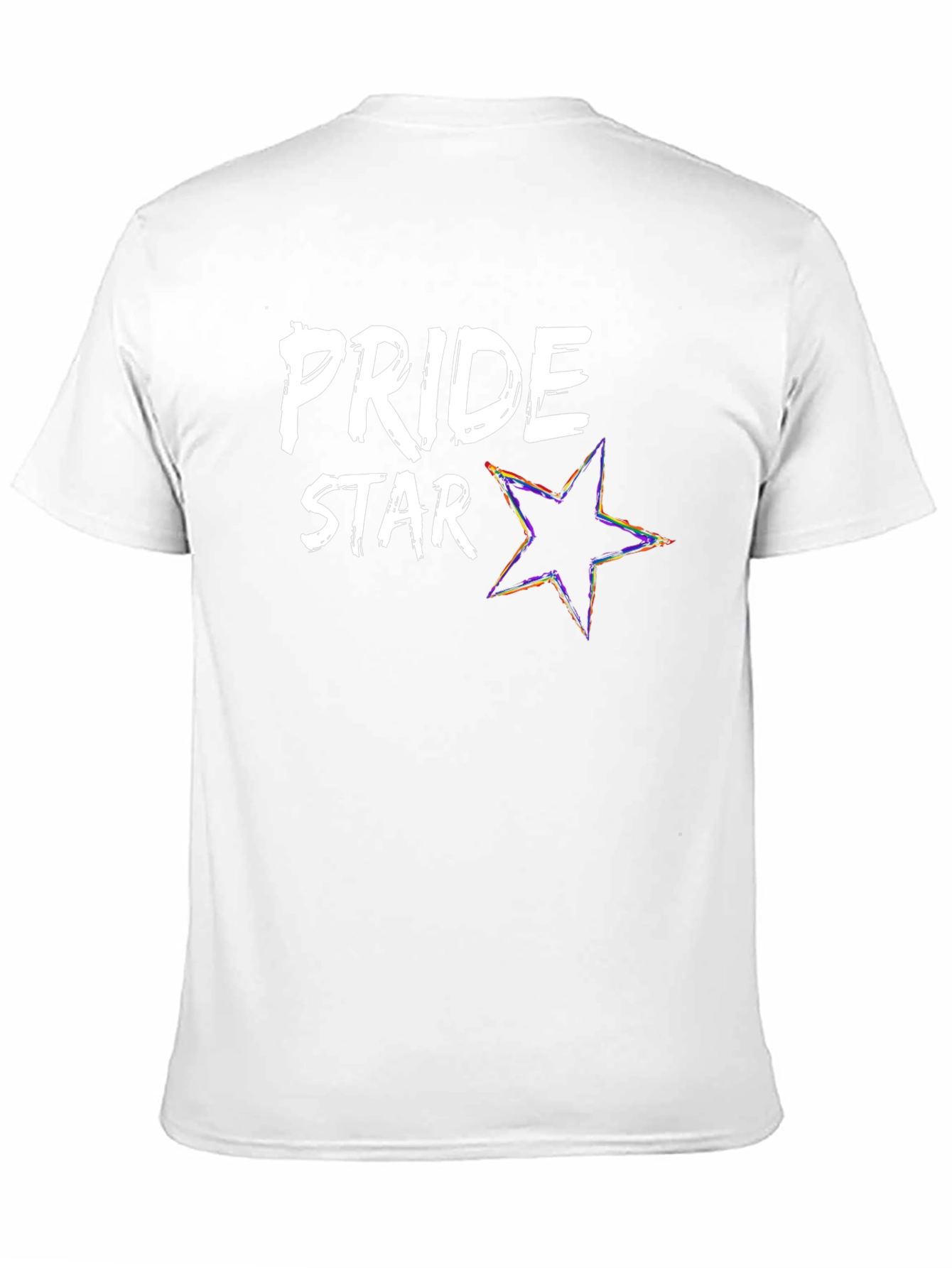 Pride Star Graphic Tee - Black Cotton Blend