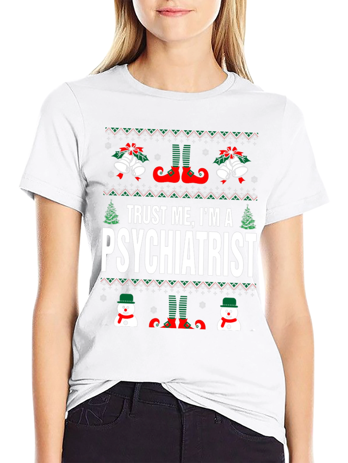 Trust Me Im A Psychiatrist Christmas T-Shirt