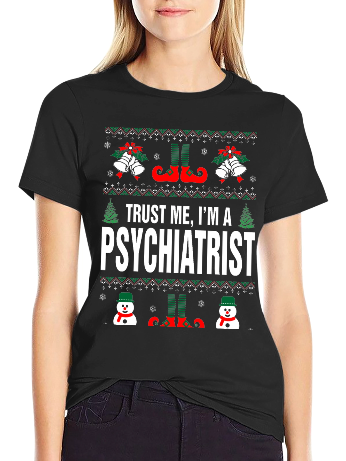Trust Me Im A Psychiatrist Christmas T-Shirt