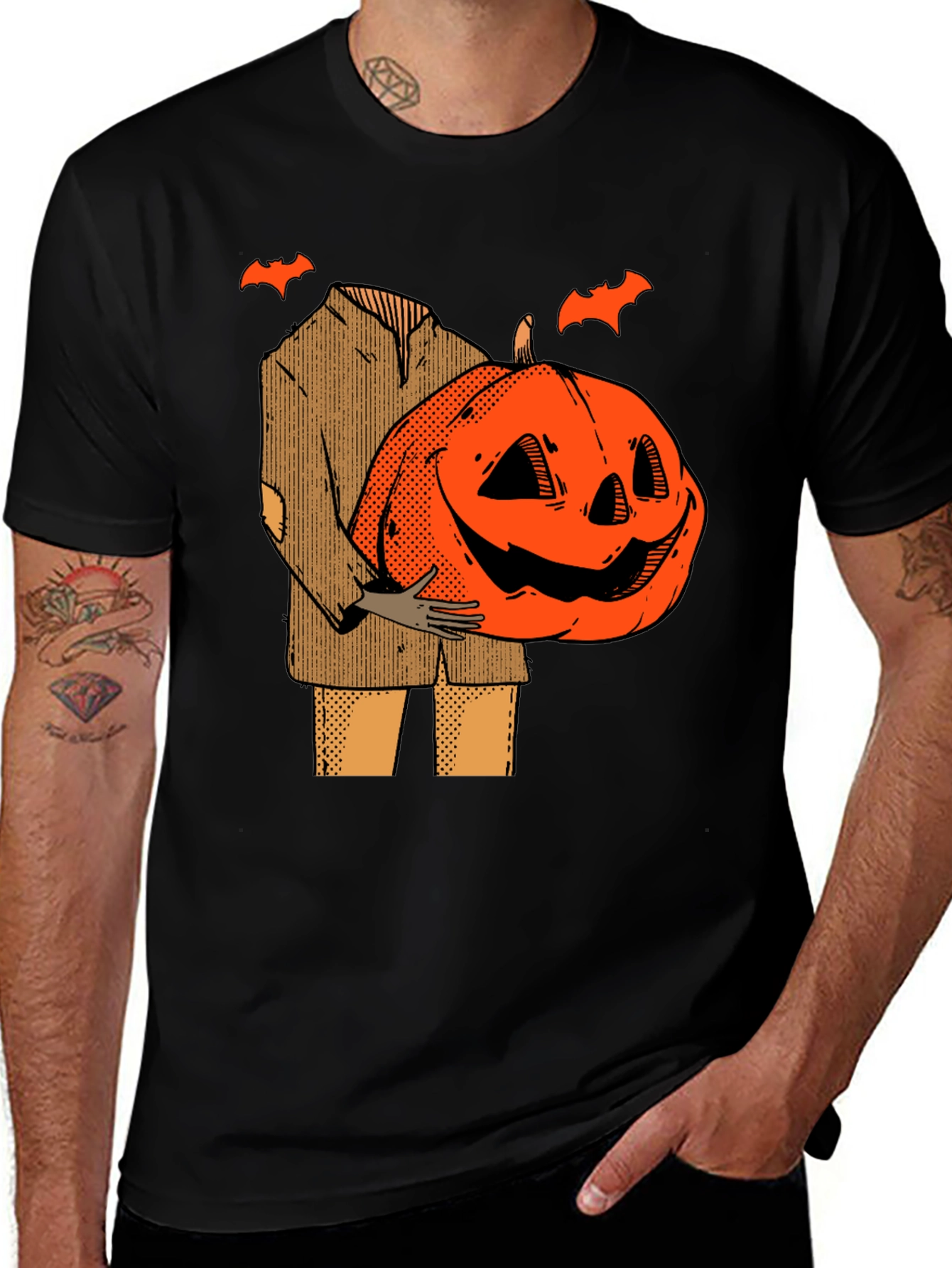 Pumpkin Head Halloween T-Shirt - Spooky Season