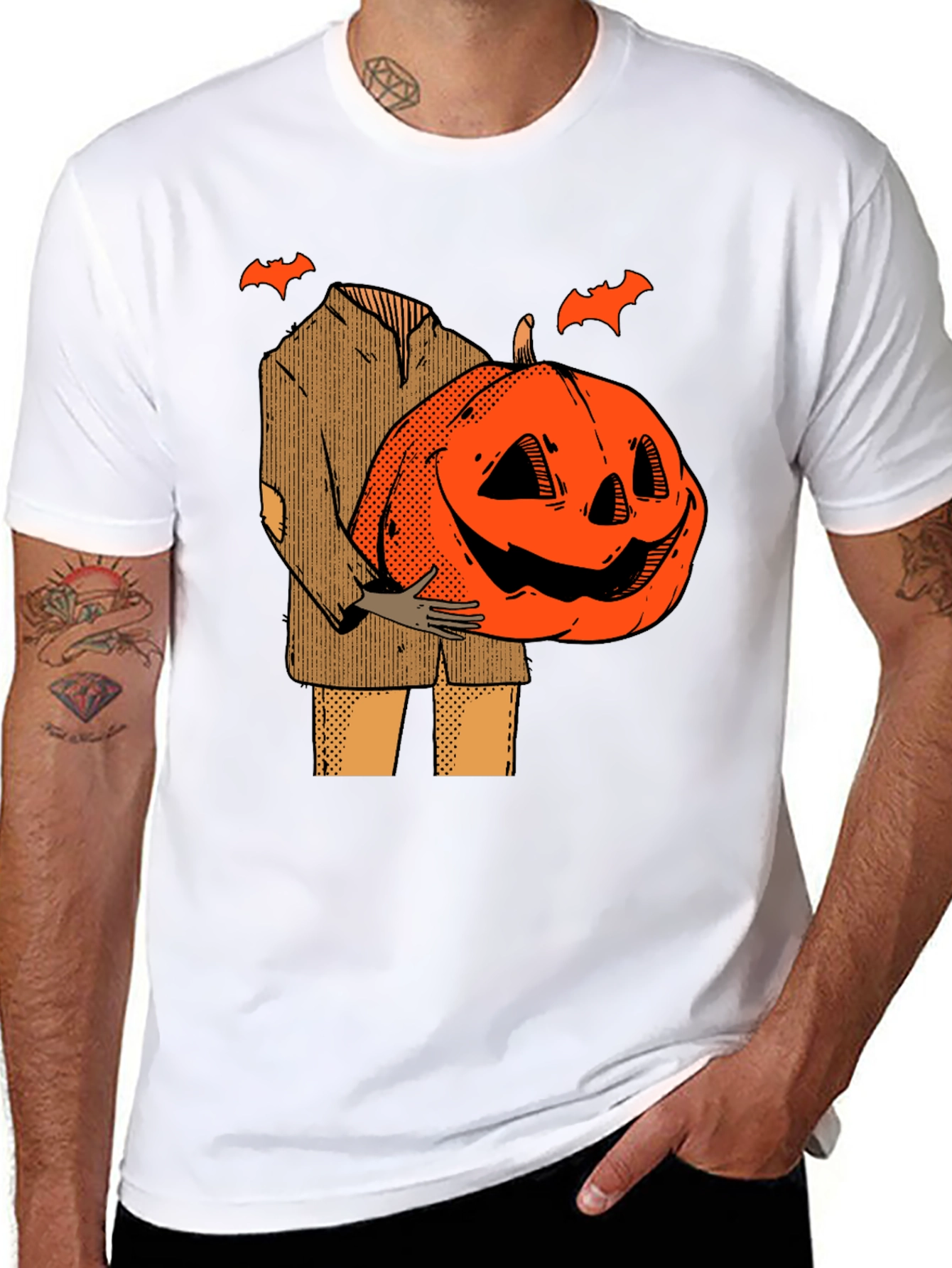 Pumpkin Head Halloween T-Shirt - Spooky Season