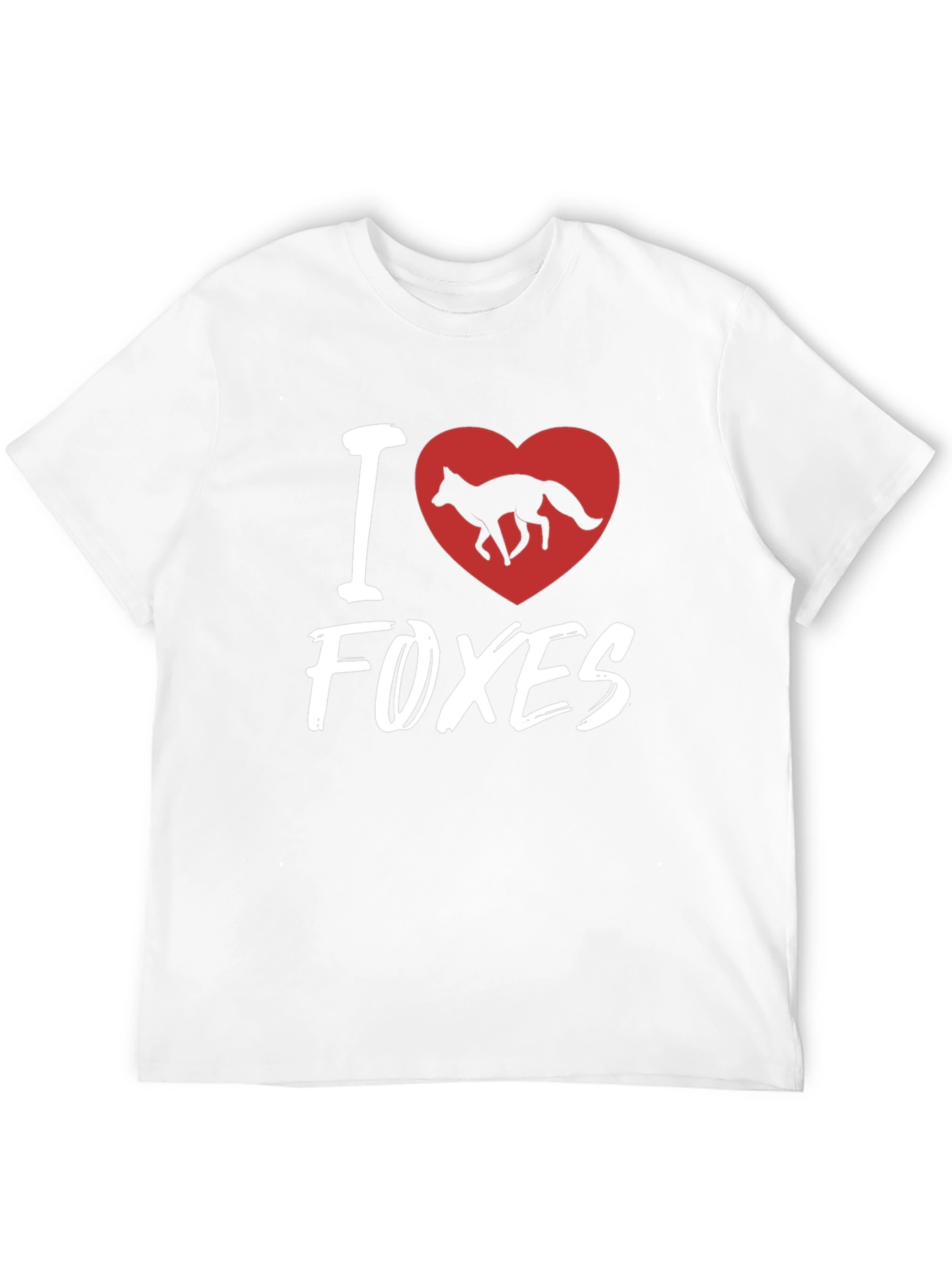 I Heart Foxes Black T-Shirt