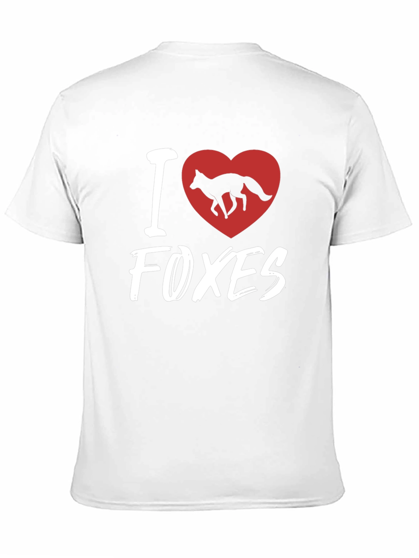 I Heart Foxes Black T-Shirt