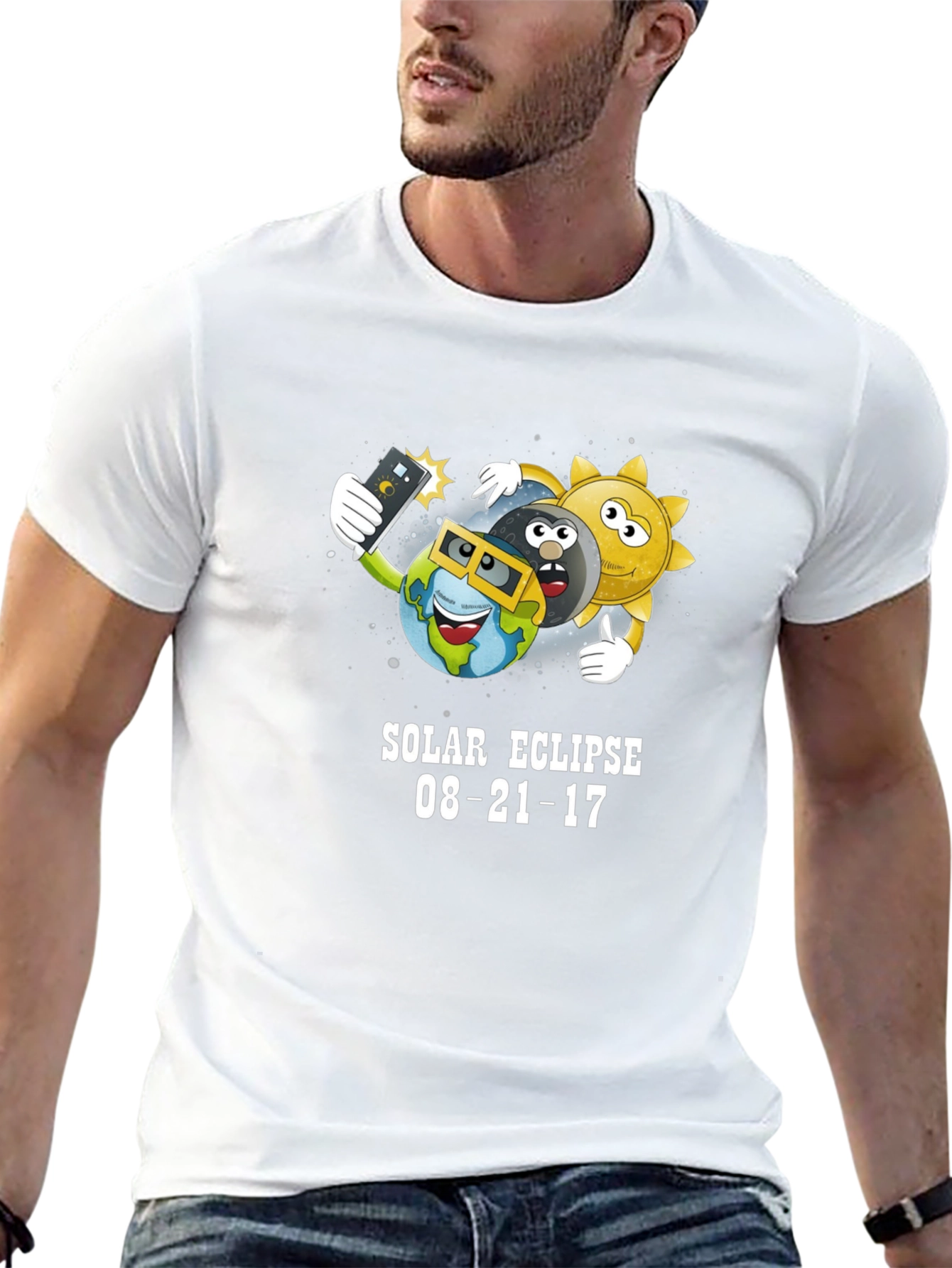 Solar Eclipse 08-21-17 Cartoon T-Shirt