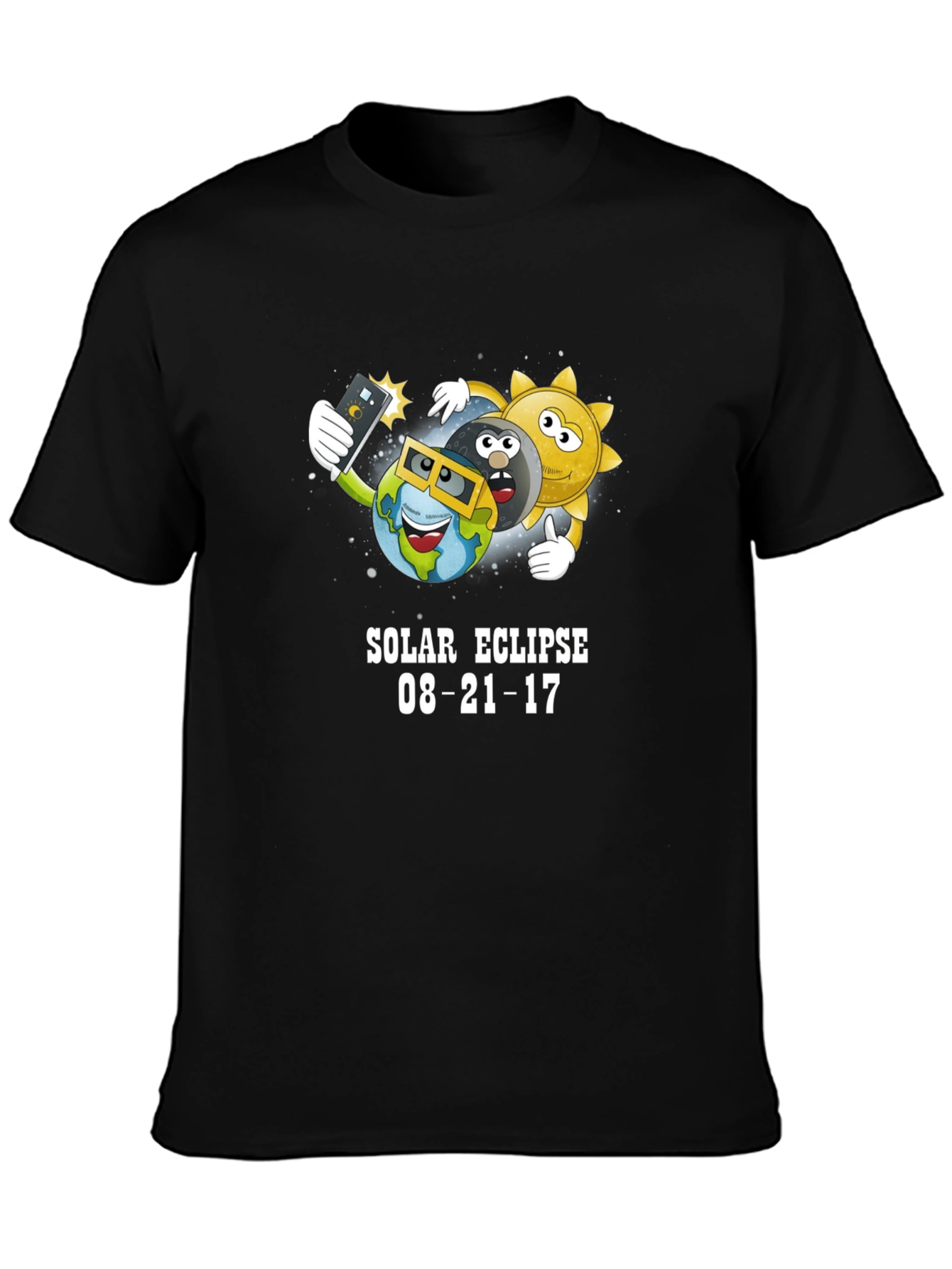 Solar Eclipse 08-21-17 Cartoon T-Shirt