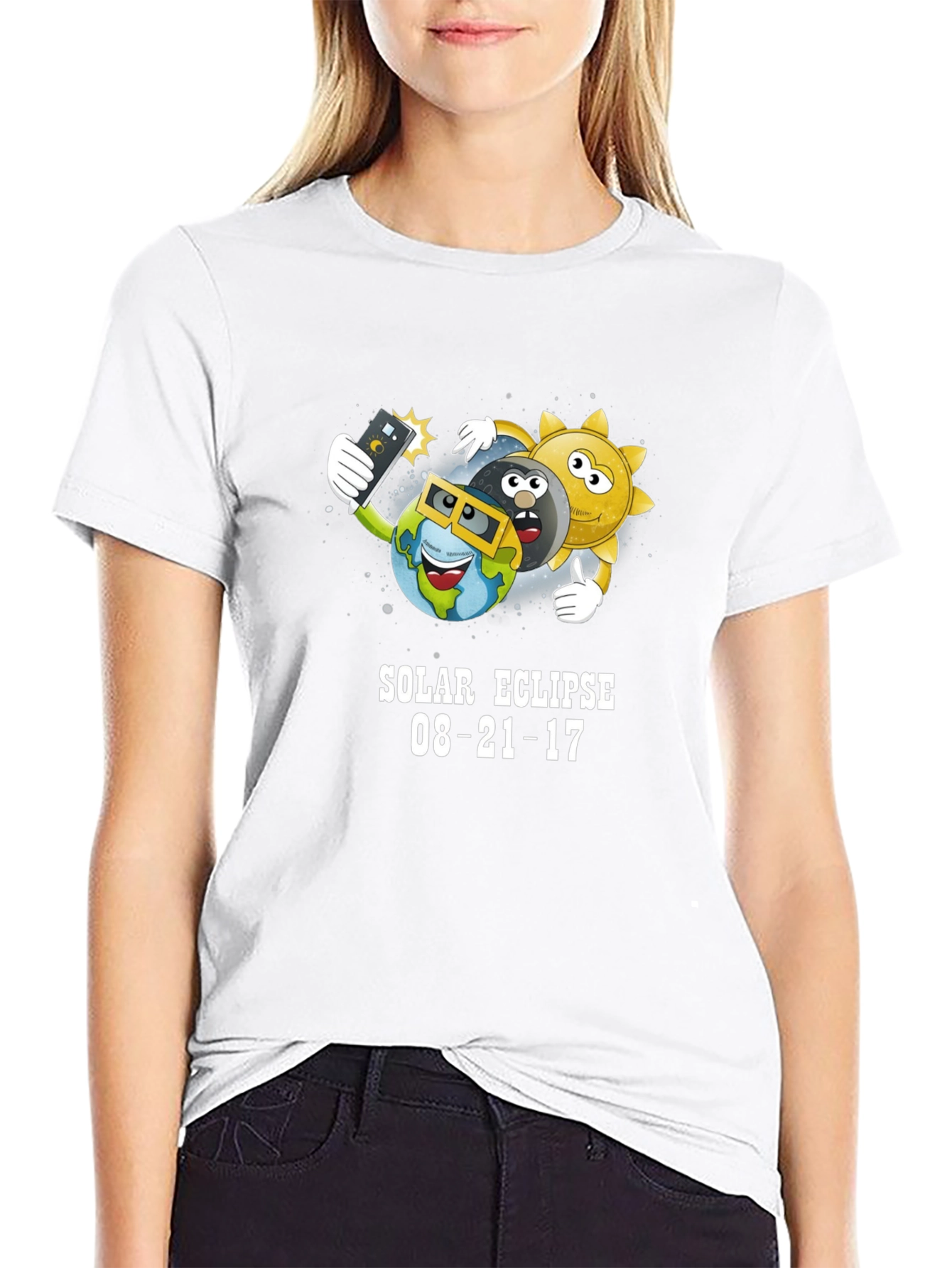Solar Eclipse 08-21-17 Cartoon T-Shirt