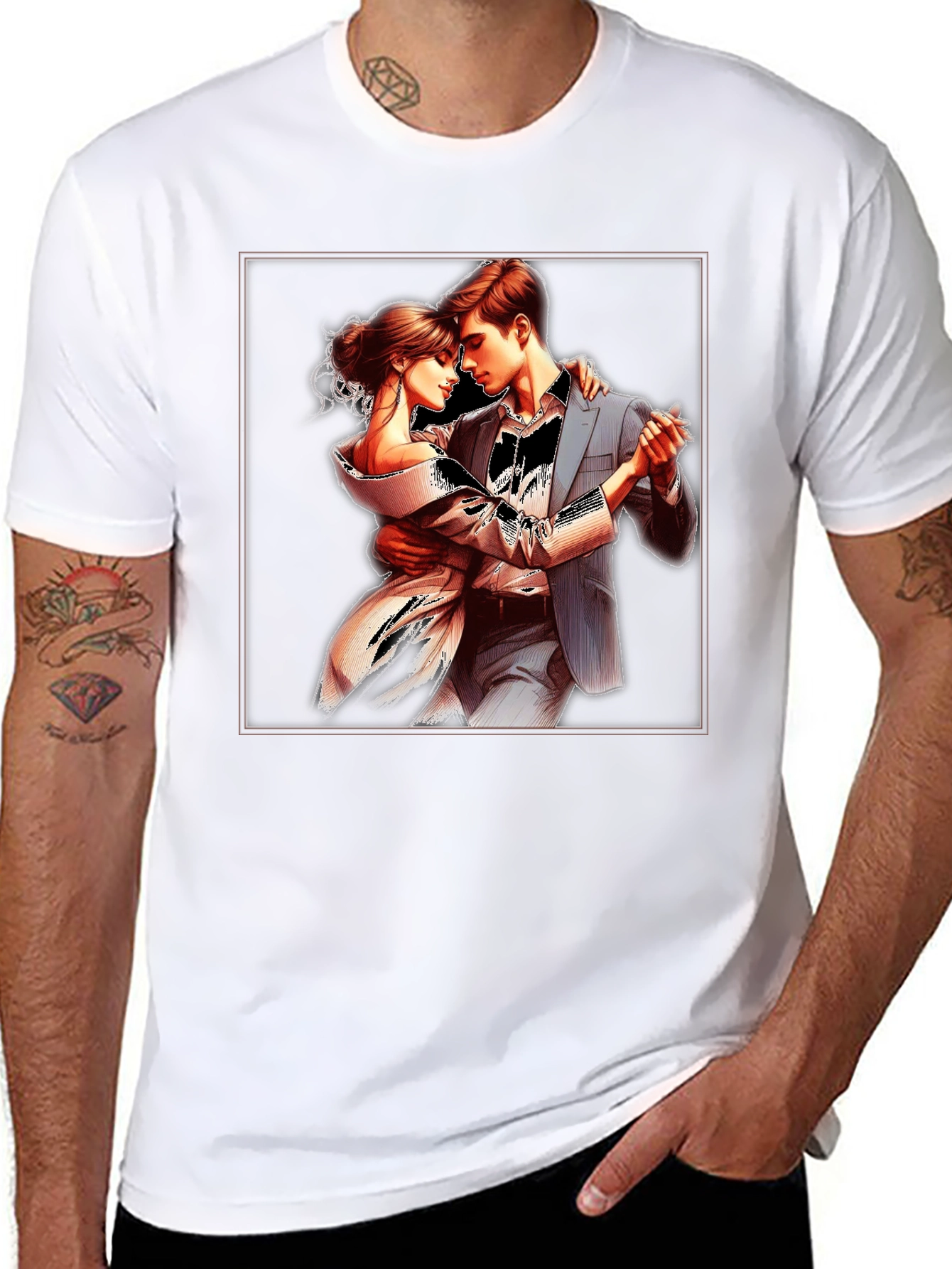 Elegant Tango Dance Graphic T-Shirt