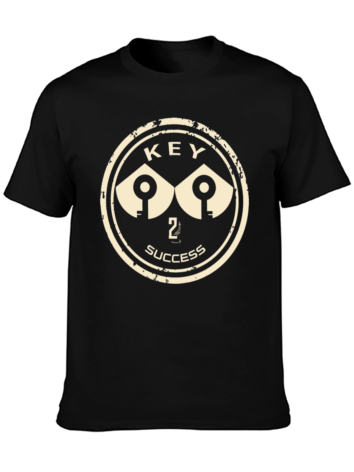 Key 2 Success Black Graphic Print T-Shirt