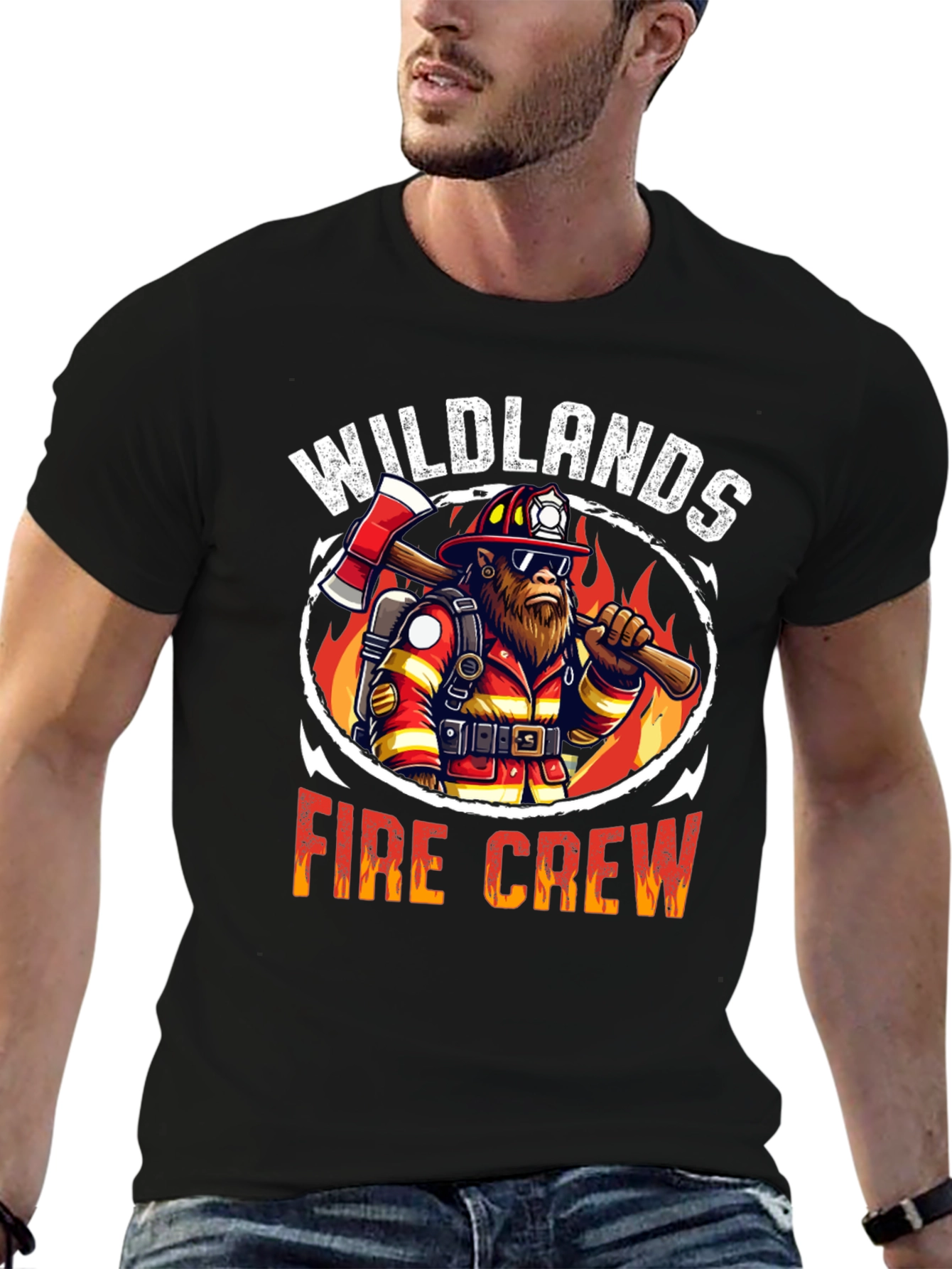 Wildlands Fire Crew Graphic Tee - Black Cotton T-Shirt