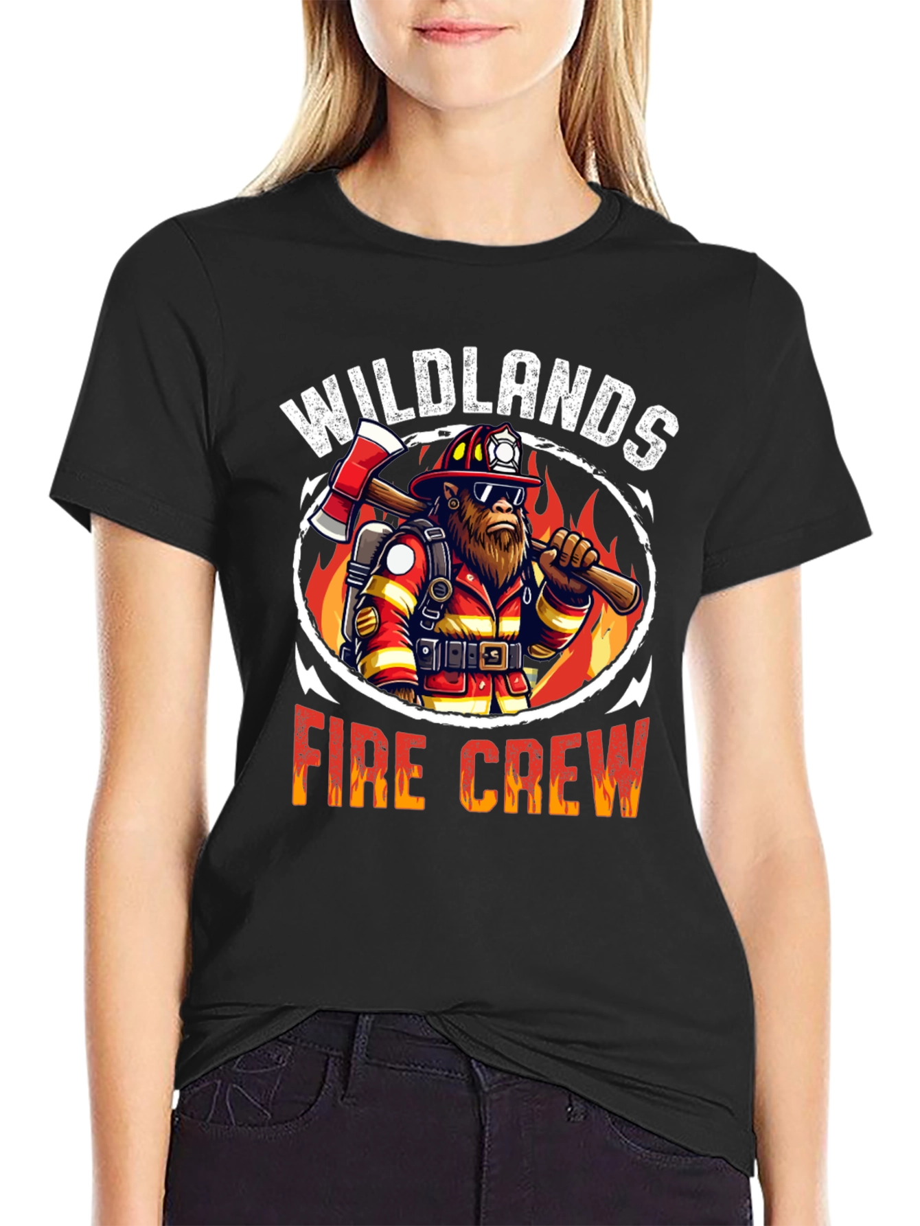 Wildlands Fire Crew Graphic Tee - Black Cotton T-Shirt