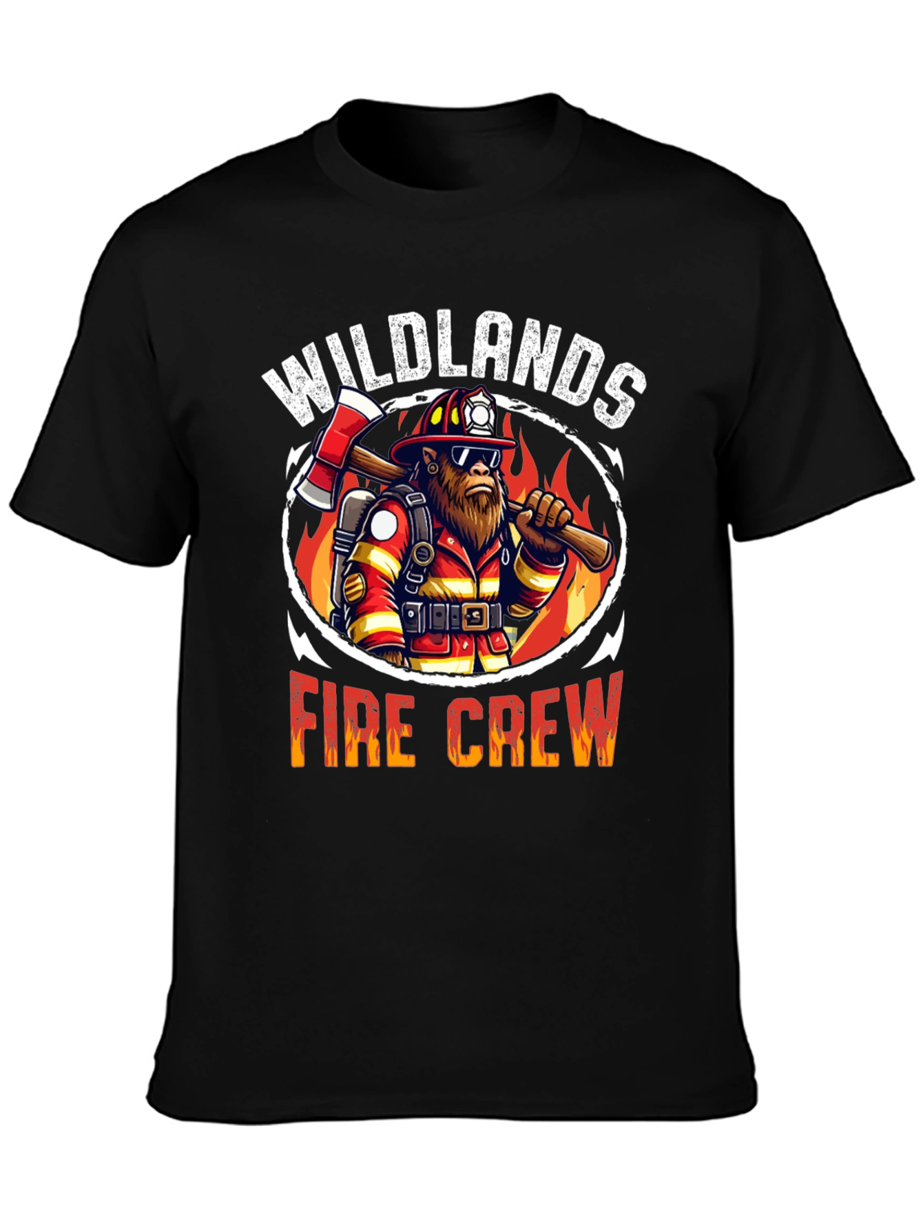 Wildlands Fire Crew Graphic Tee - Black Cotton T-Shirt