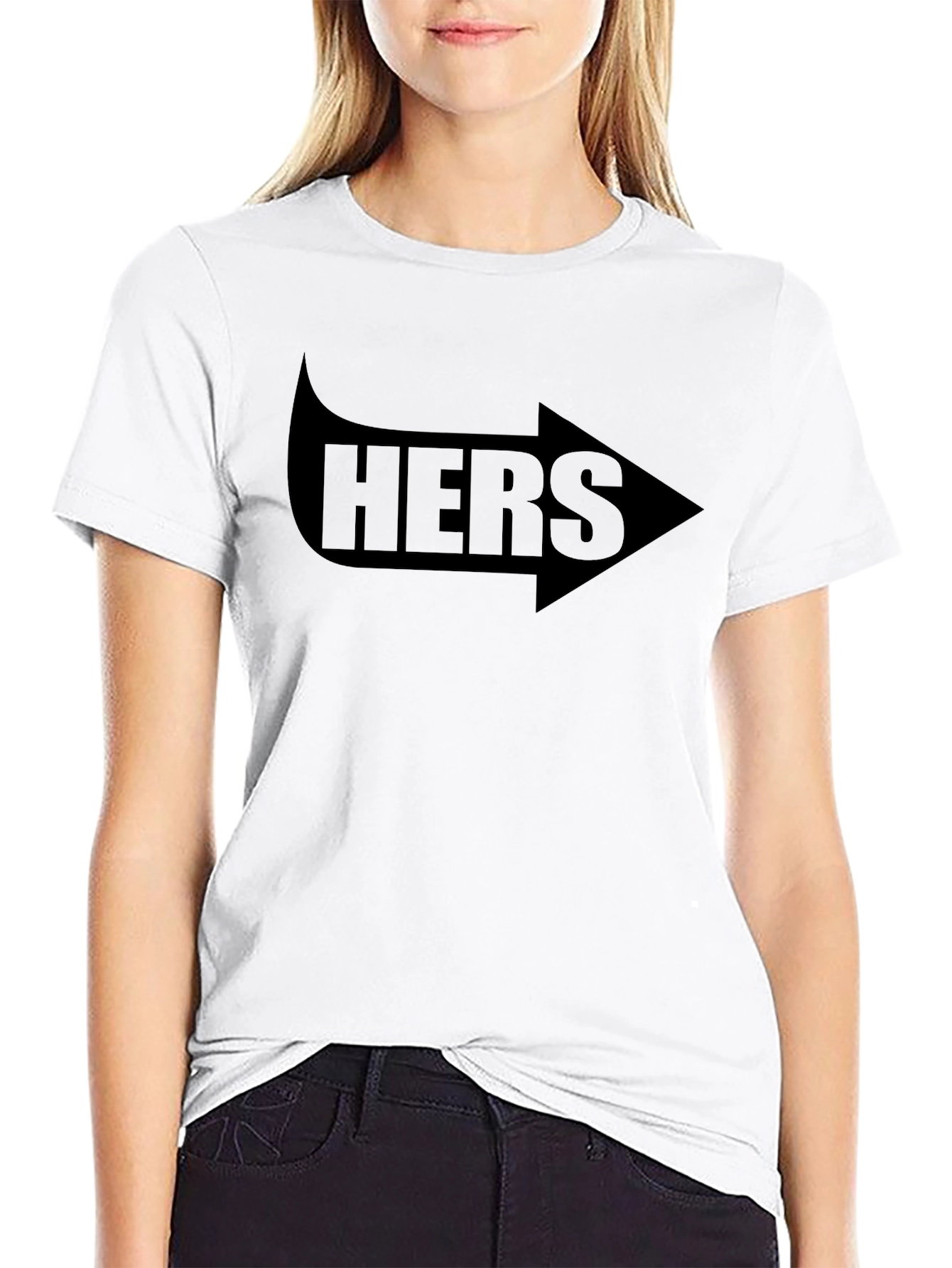 Hers Arrow Graphic Tee - Couples Matching Shirt