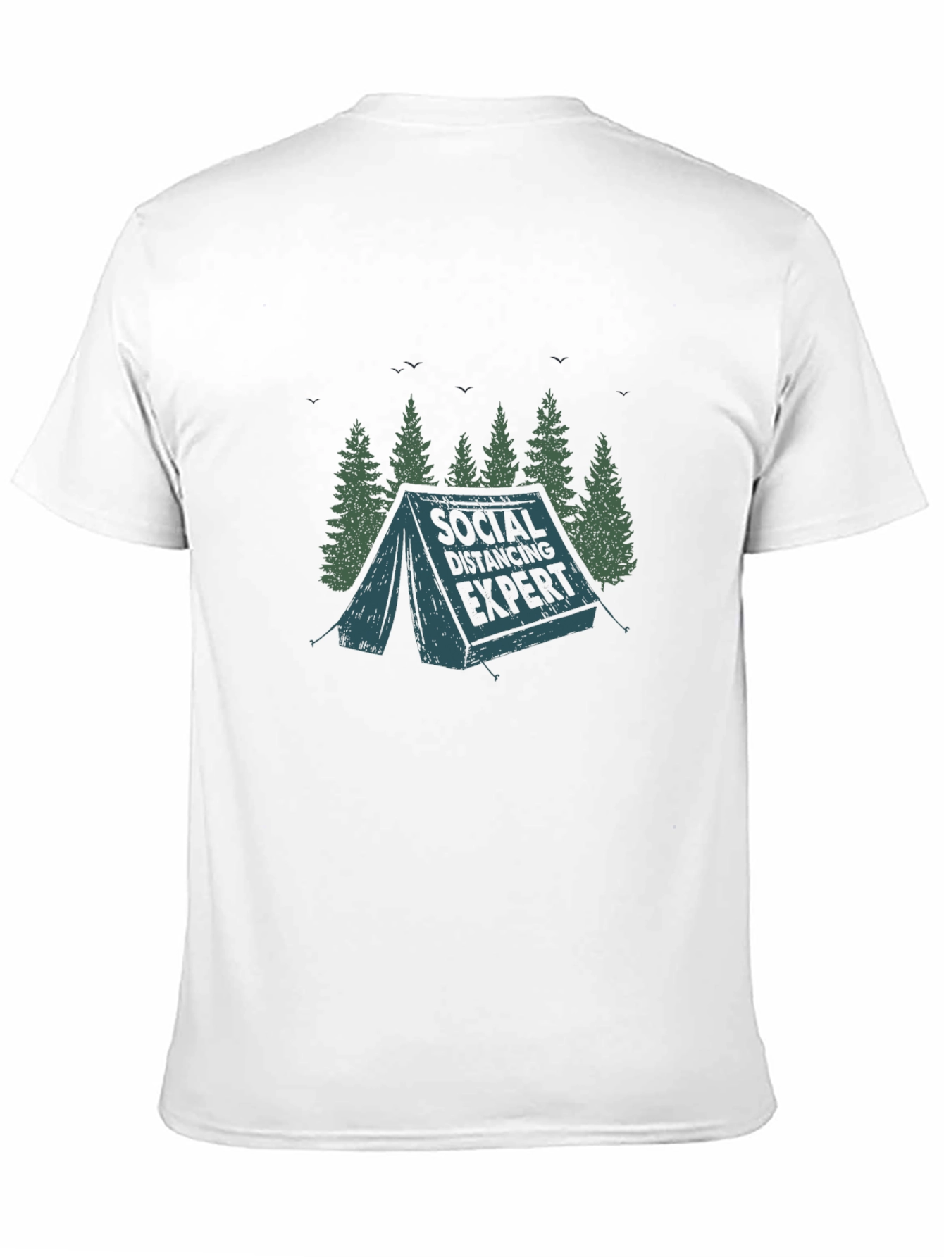 Social Distancing Expert T-Shirt - Camping Design
