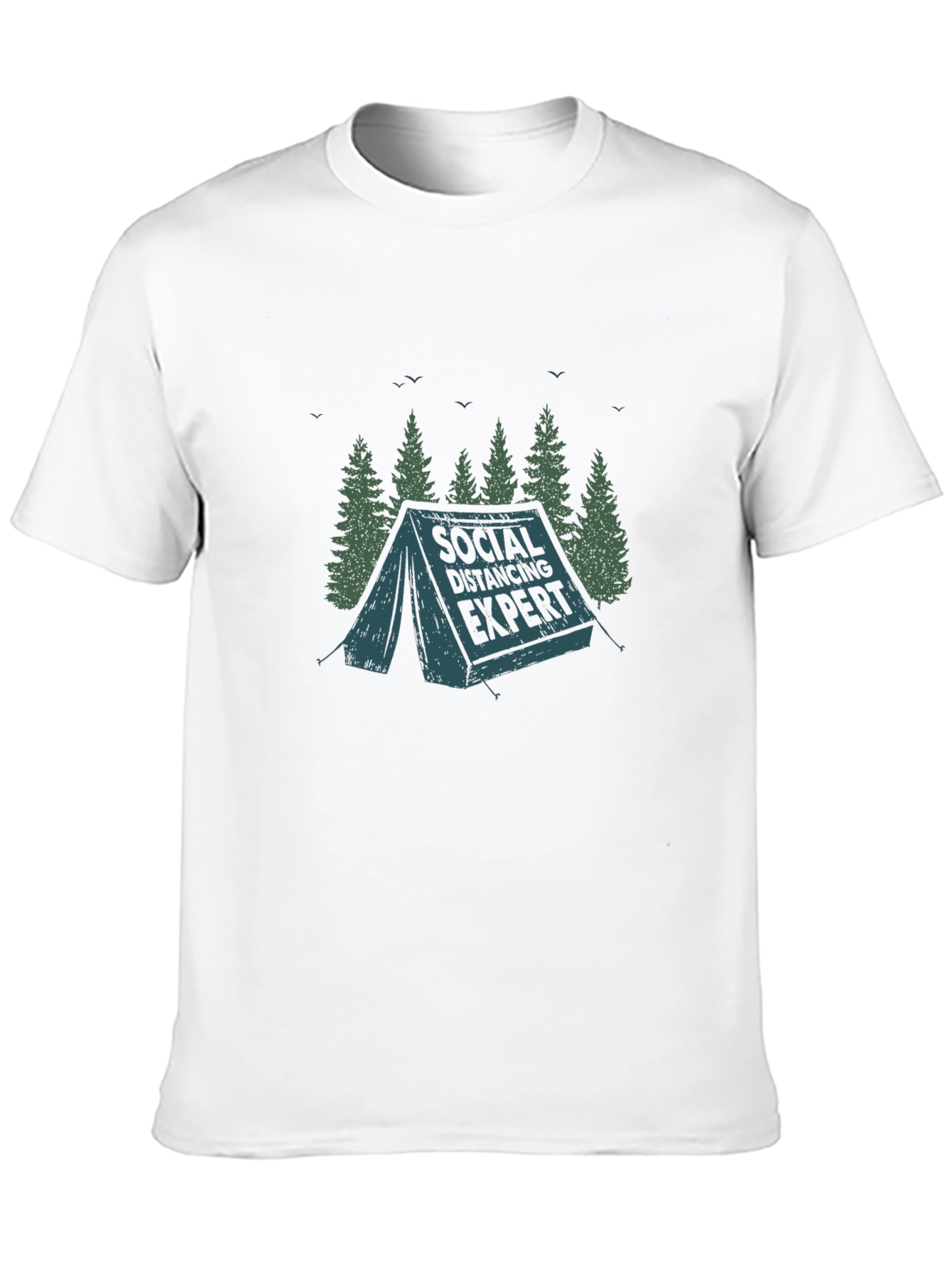 Social Distancing Expert T-Shirt - Camping Design