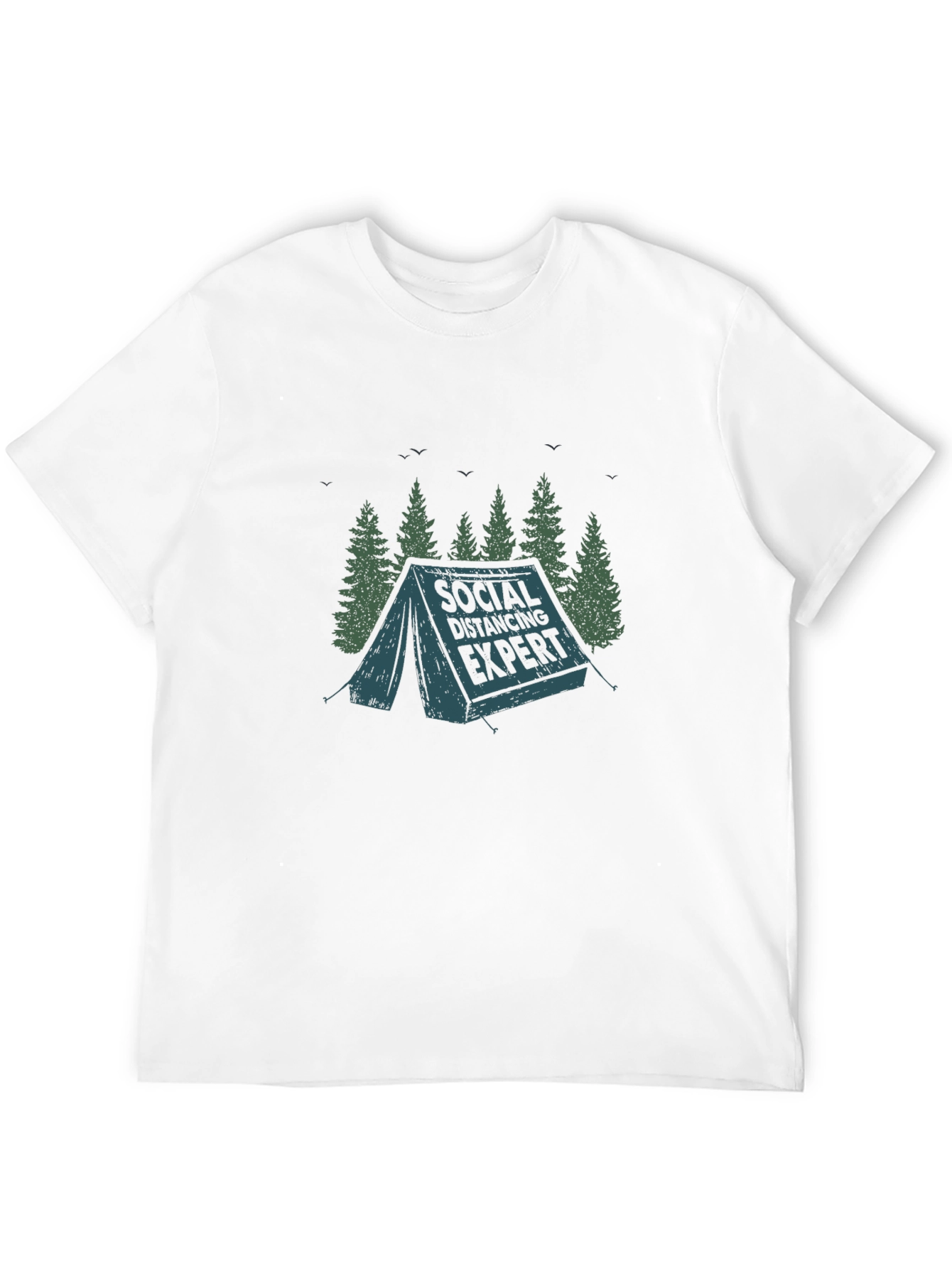 Social Distancing Expert T-Shirt - Camping Design