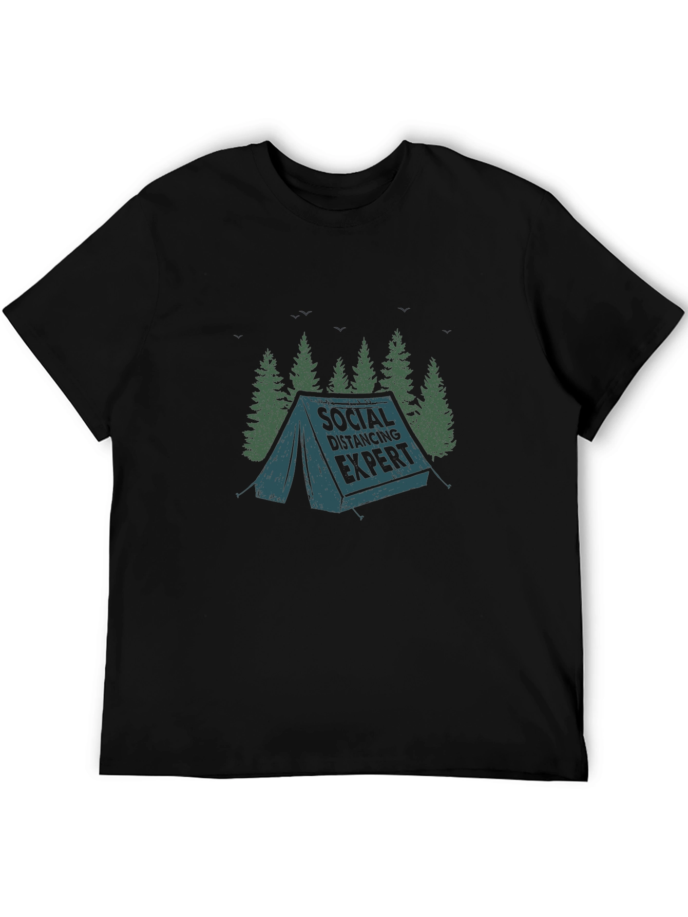 Social Distancing Expert T-Shirt - Camping Design