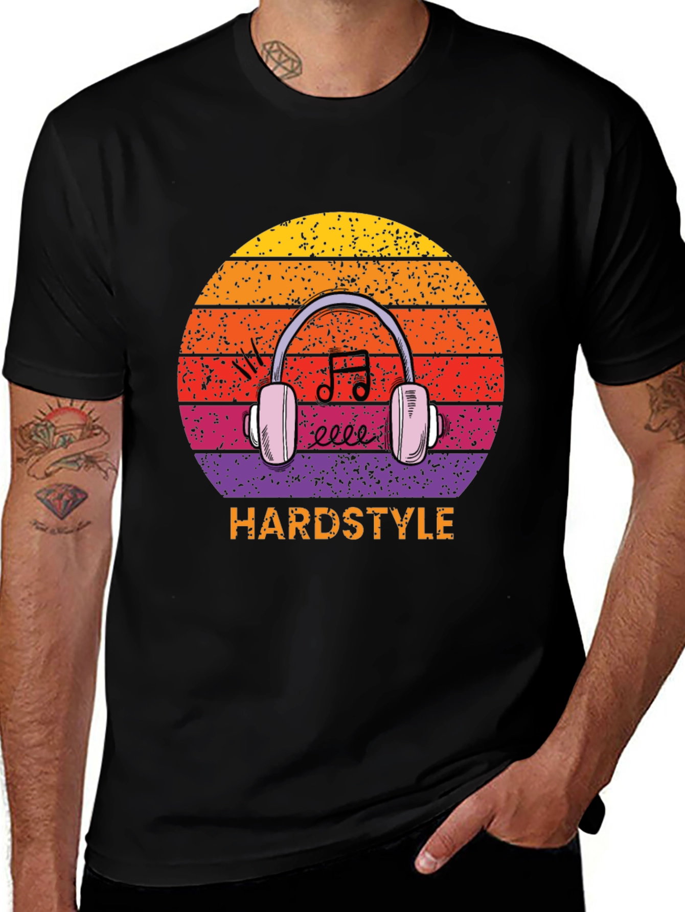 Hardstyle Music Headphones Graphic T-Shirt