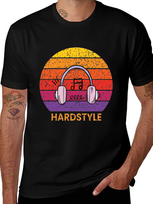 Hardstyle Music Headphones Graphic T-Shirt