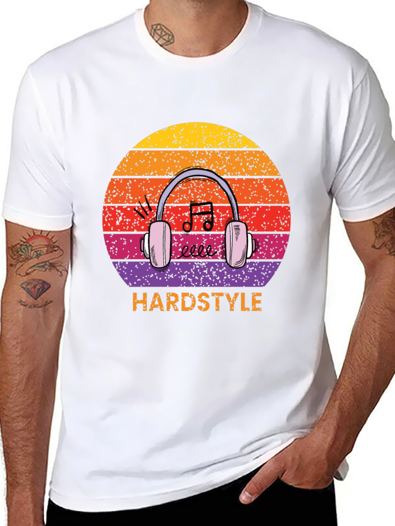 Hardstyle Music Headphones Graphic T-Shirt