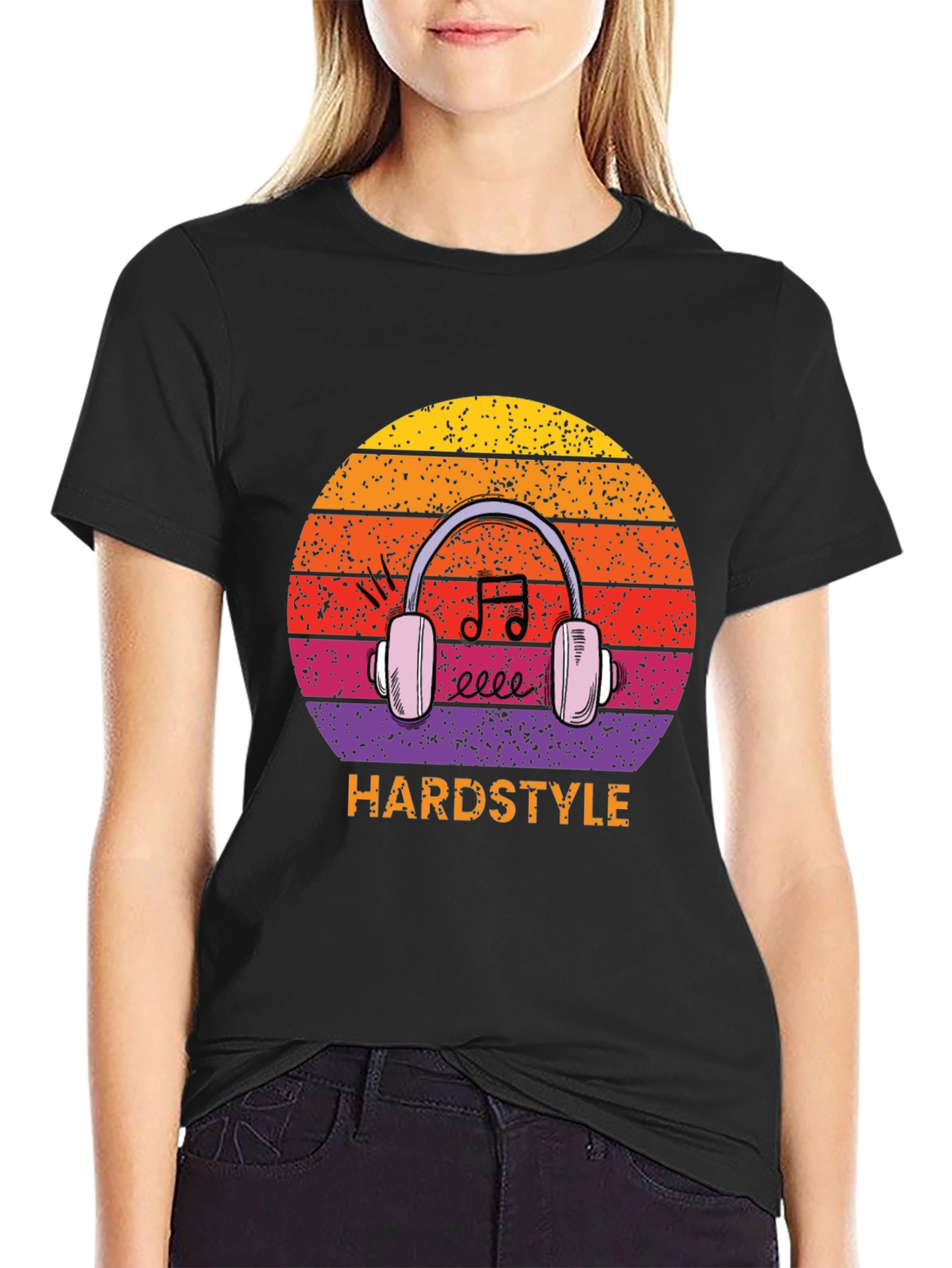 Hardstyle Music Headphones Graphic T-Shirt