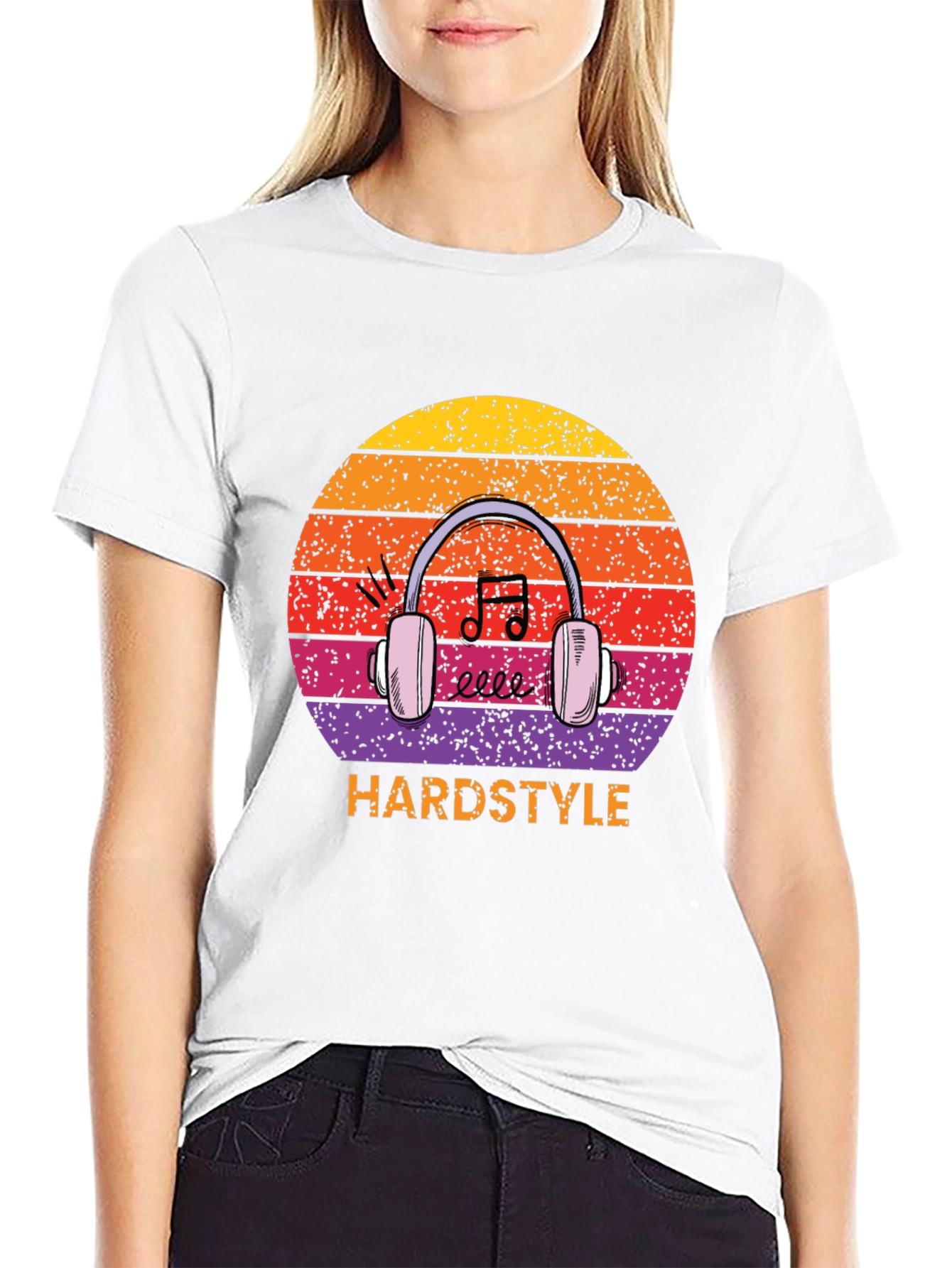 Hardstyle Music Headphones Graphic T-Shirt