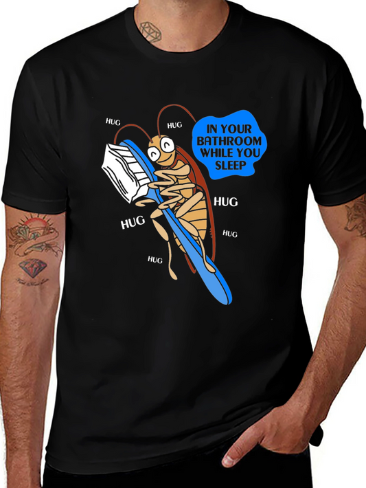 Funny Roach Hugging Toothbrush T-Shirt