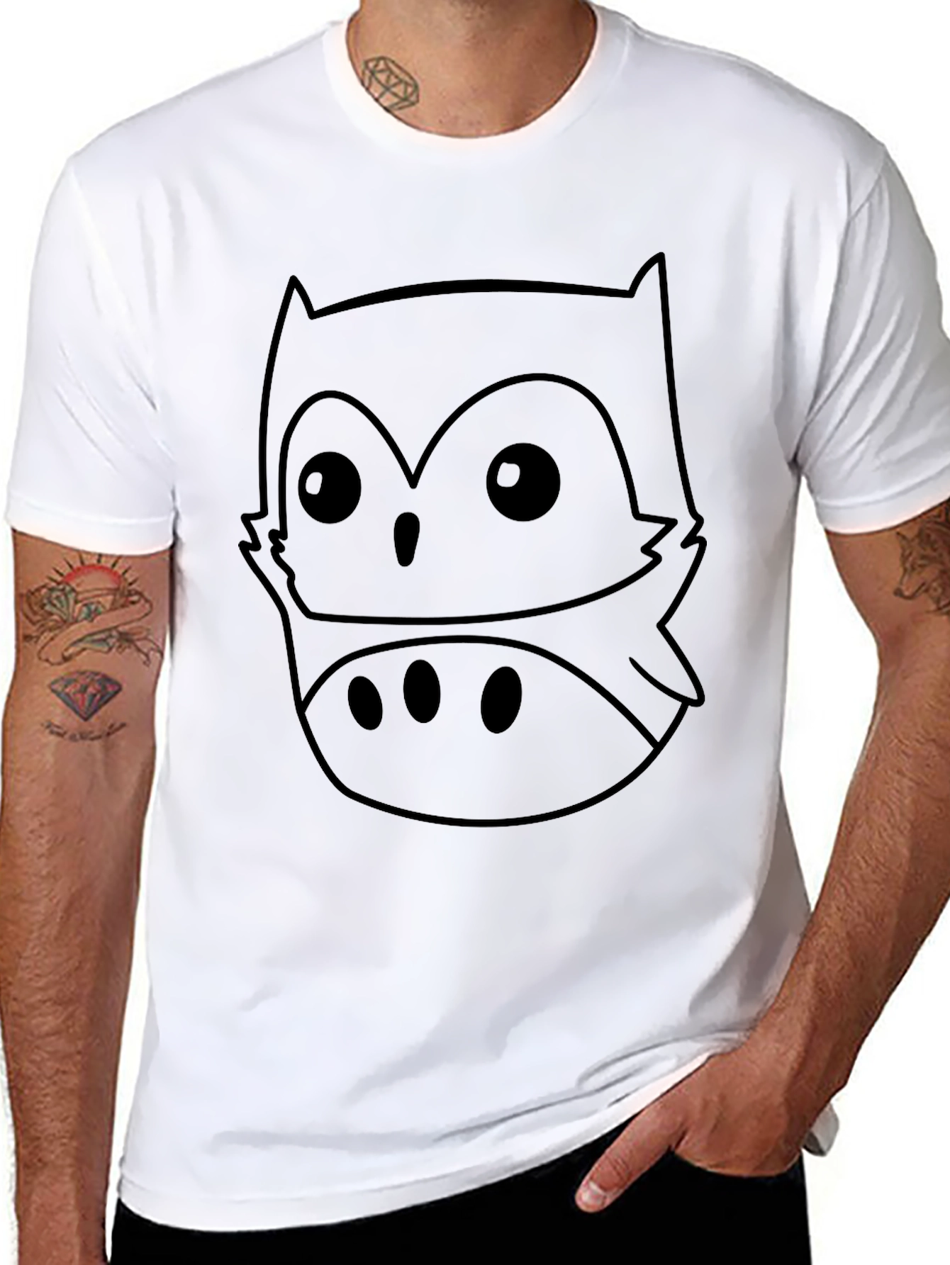 Cool Owl Graphic Tee - Soft Cotton Blend