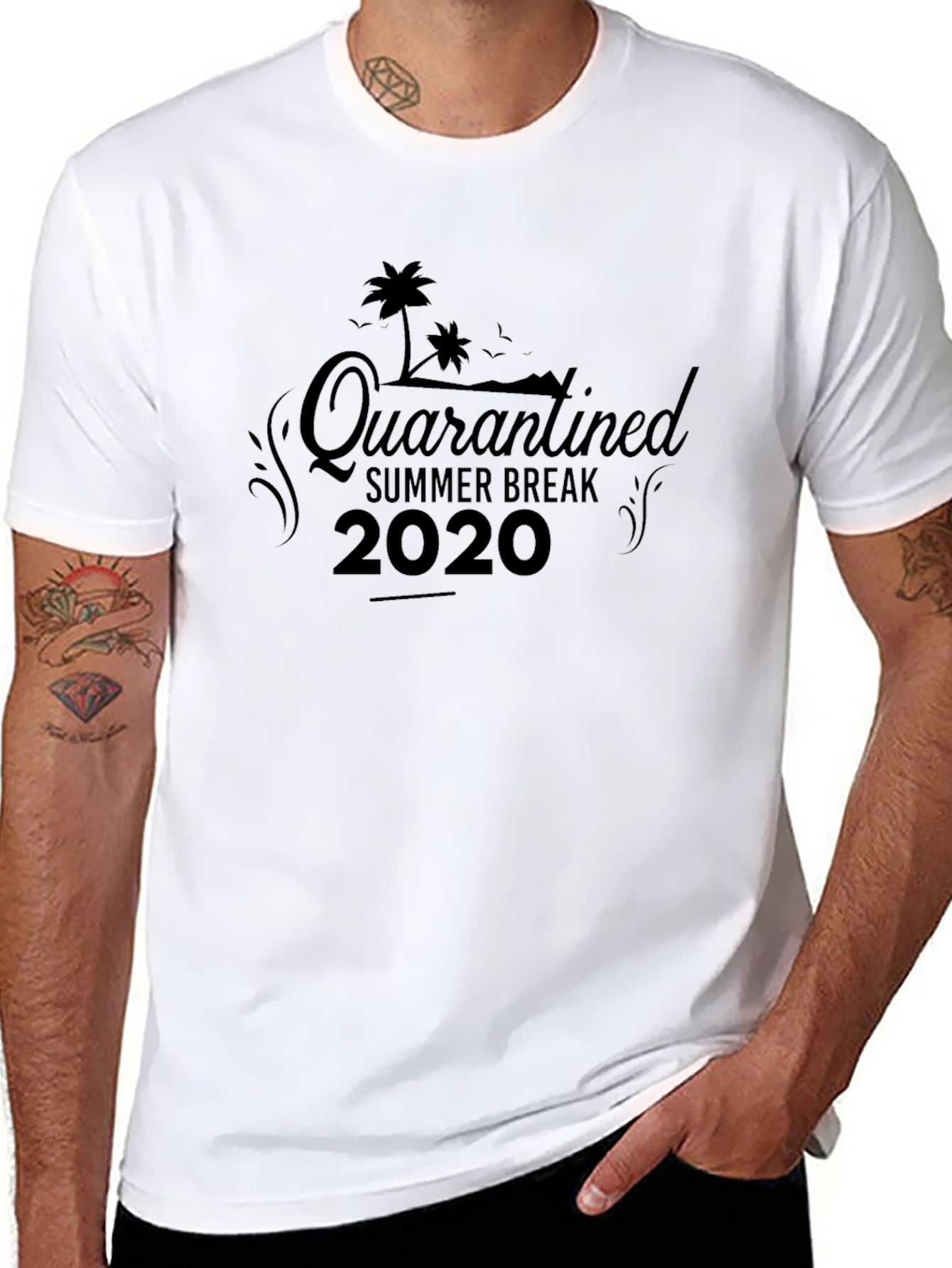 Quarantined Summer Break 2020 Black T-Shirt