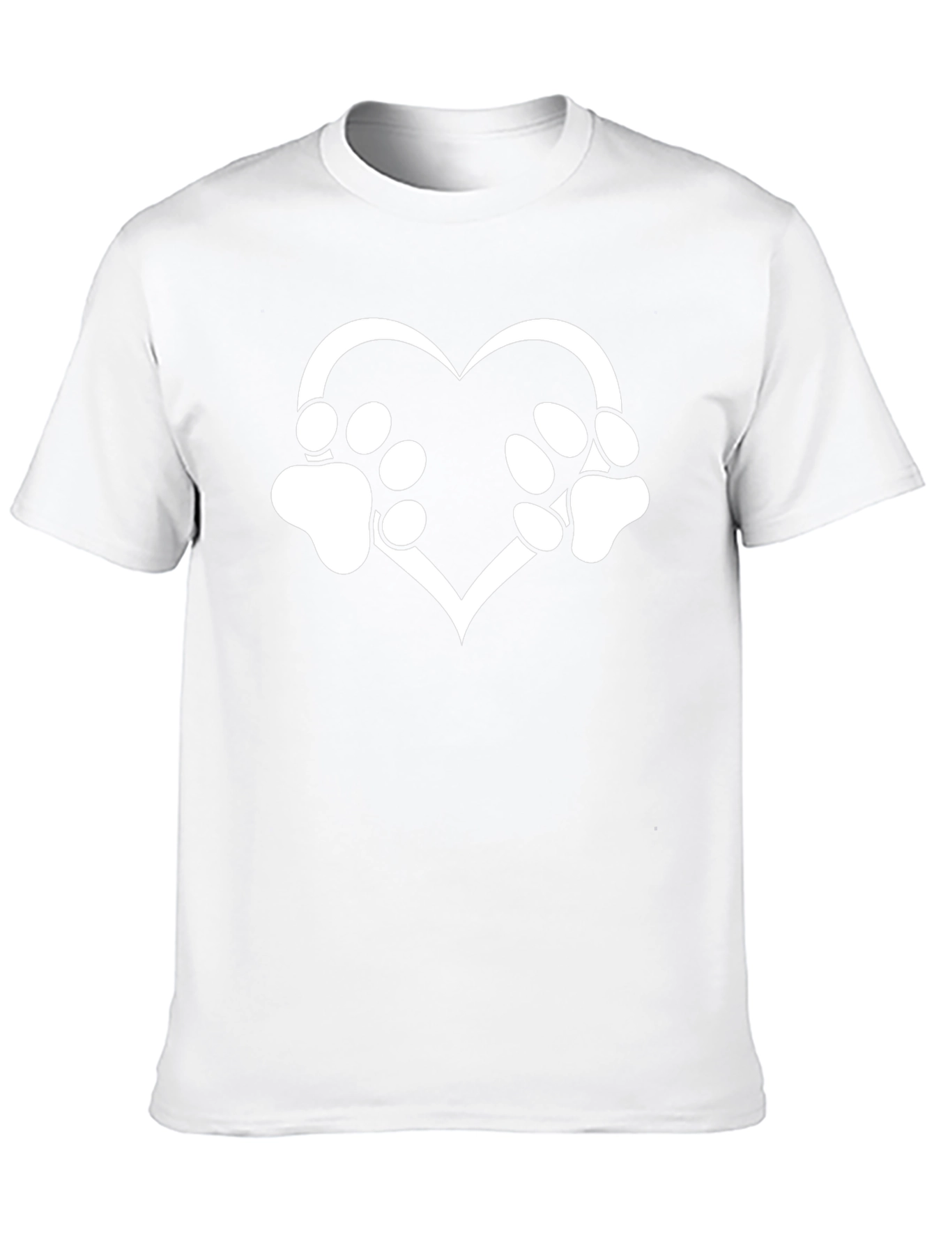 Paw Print Heart Graphic T-Shirt