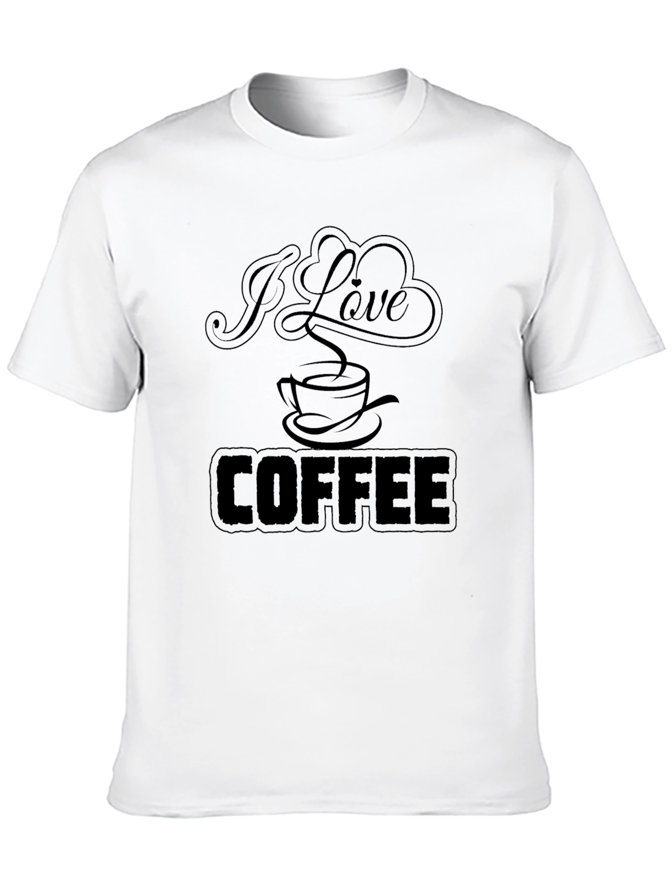 I Love Coffee T-Shirt - Black
