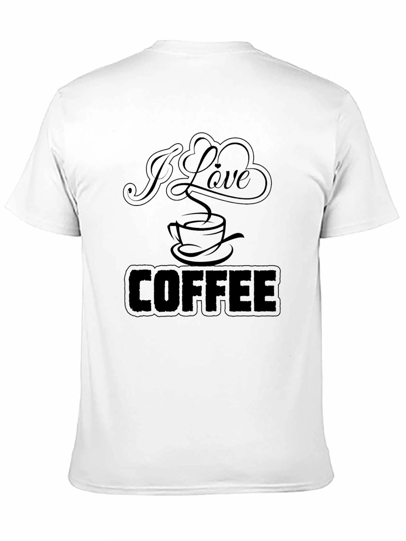 I Love Coffee T-Shirt - Black