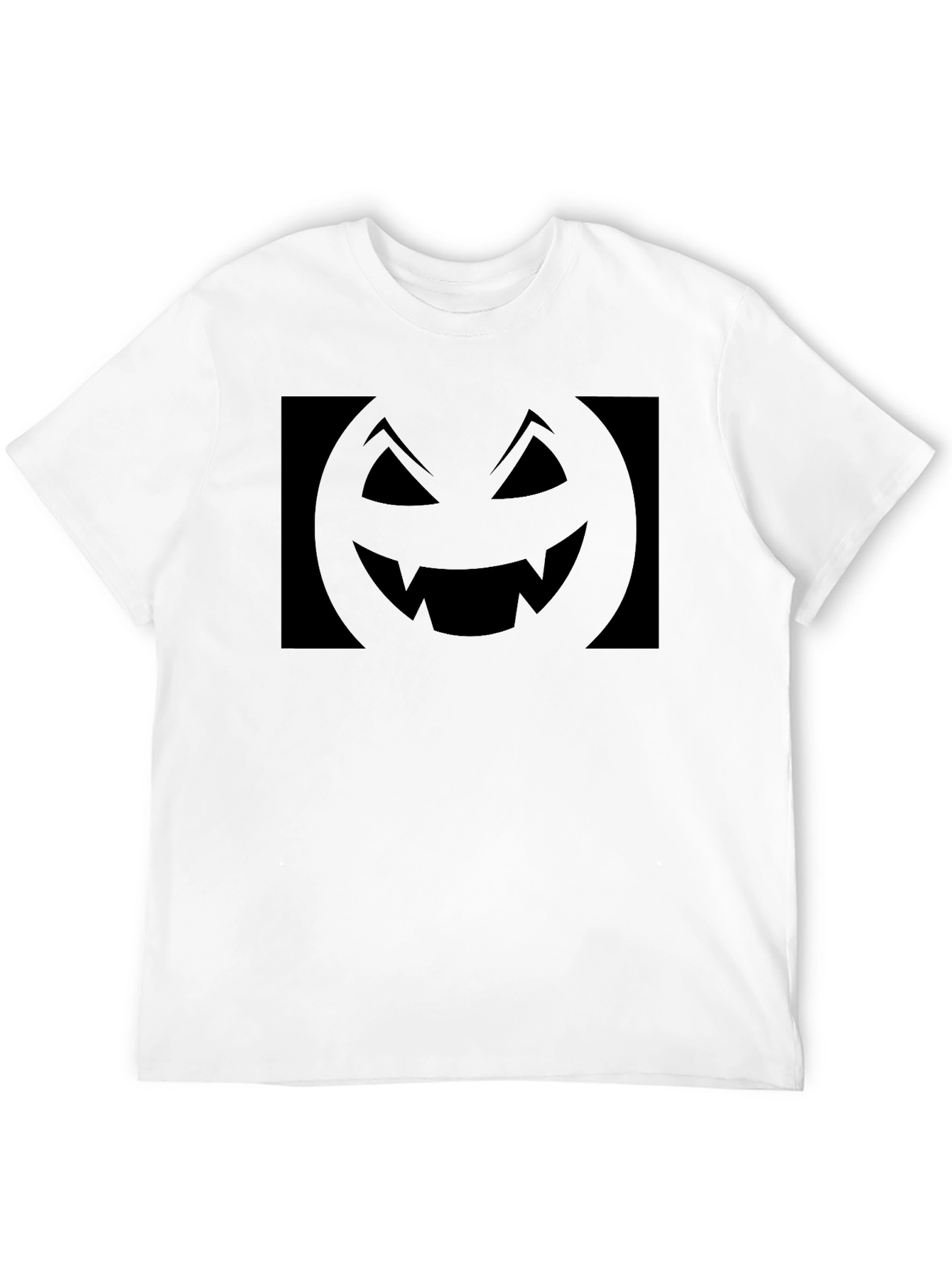 Spooky Black Pumpkin Face Graphic Tee