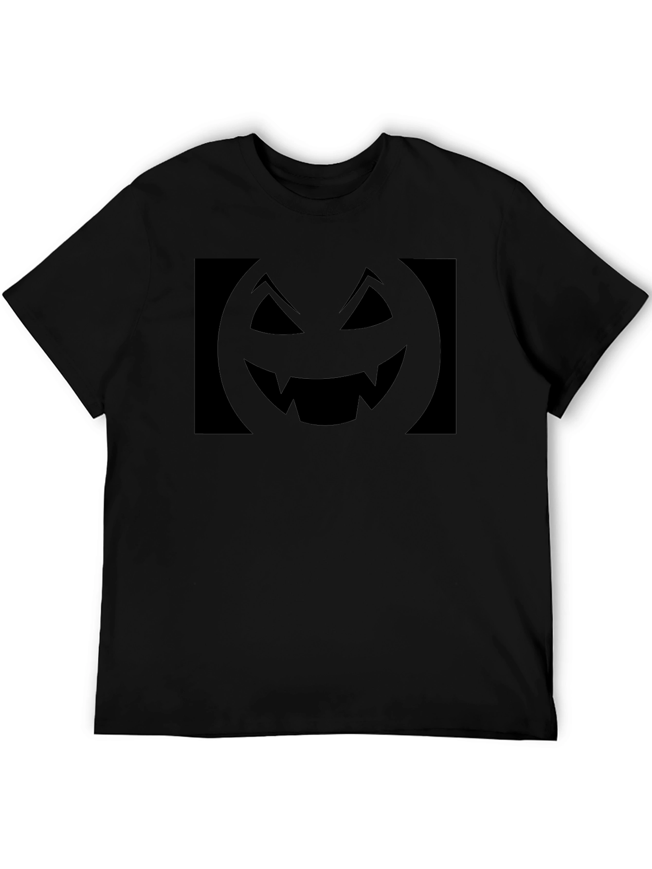 Spooky Black Pumpkin Face Graphic Tee