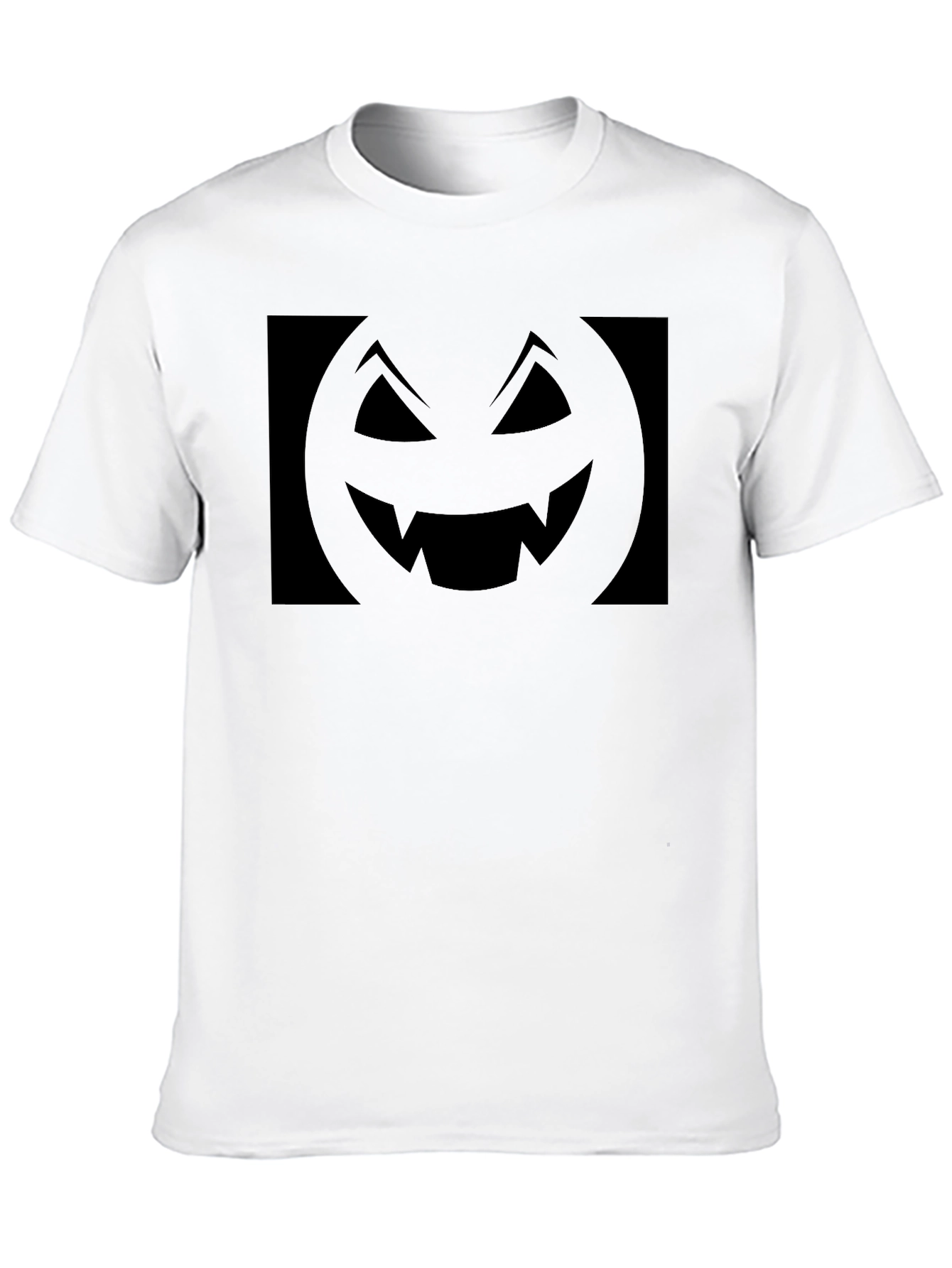 Spooky Black Pumpkin Face Graphic Tee