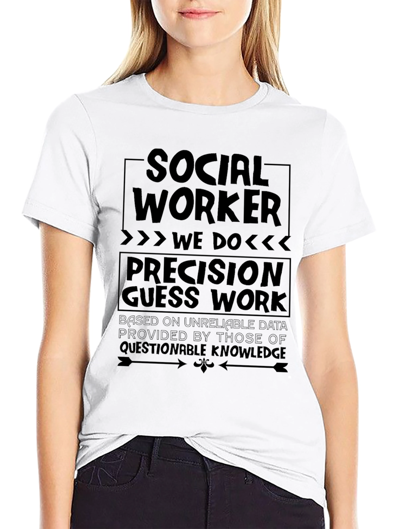 Social Worker Precision T-Shirt Funny Sarcastic Job Gift