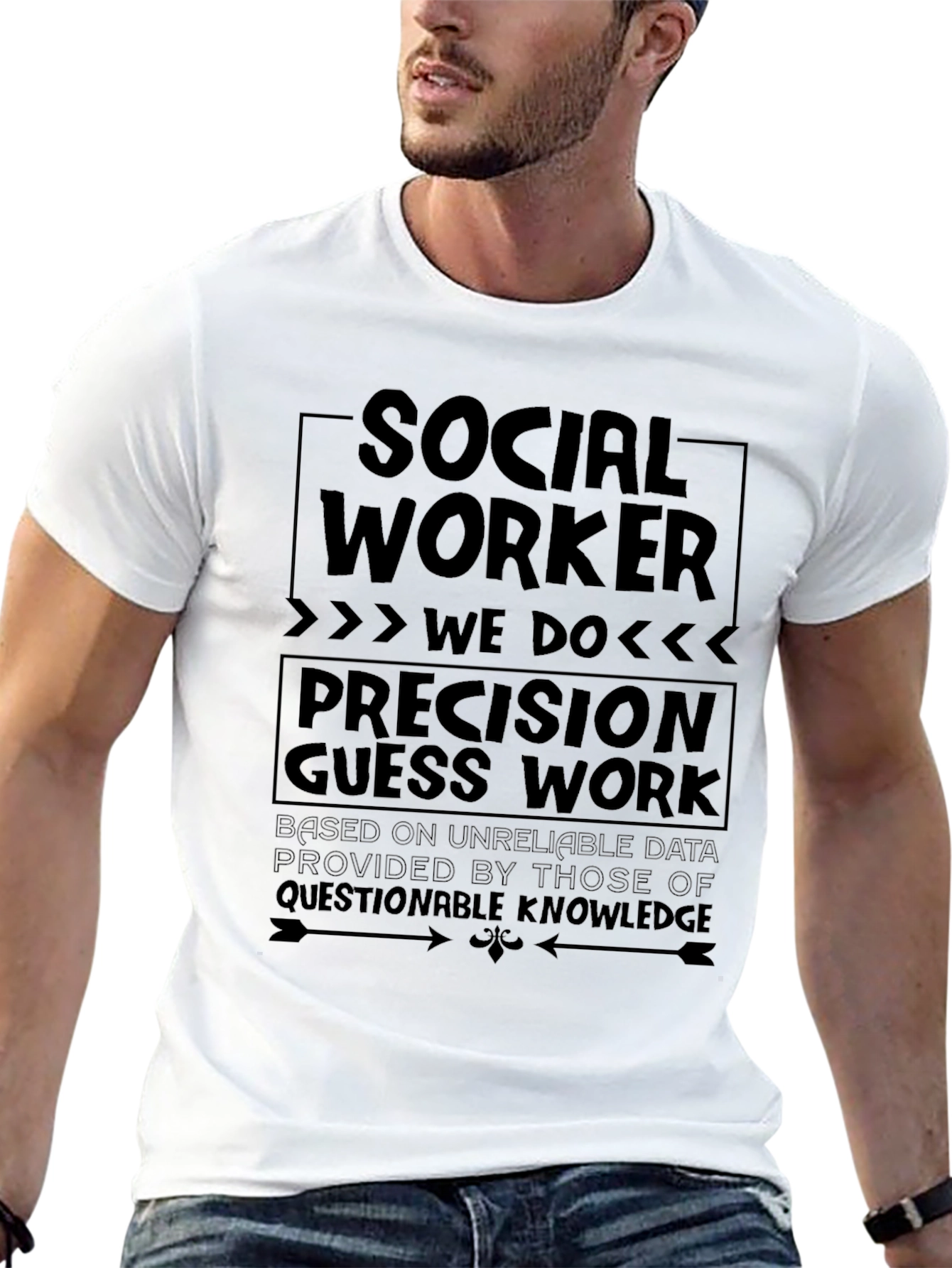 Social Worker Precision T-Shirt Funny Sarcastic Job Gift