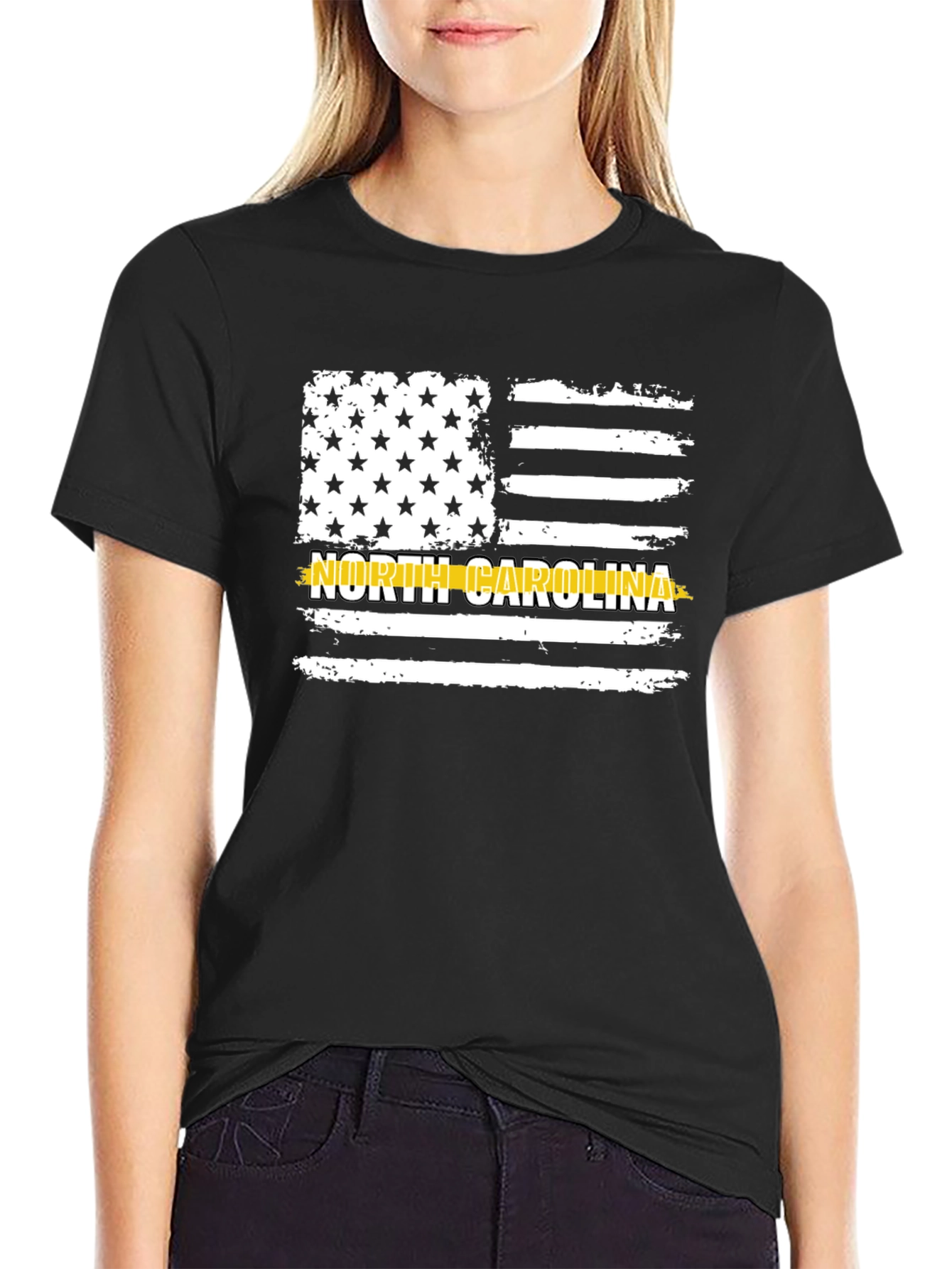 North Carolina Flag T-Shirt - Black