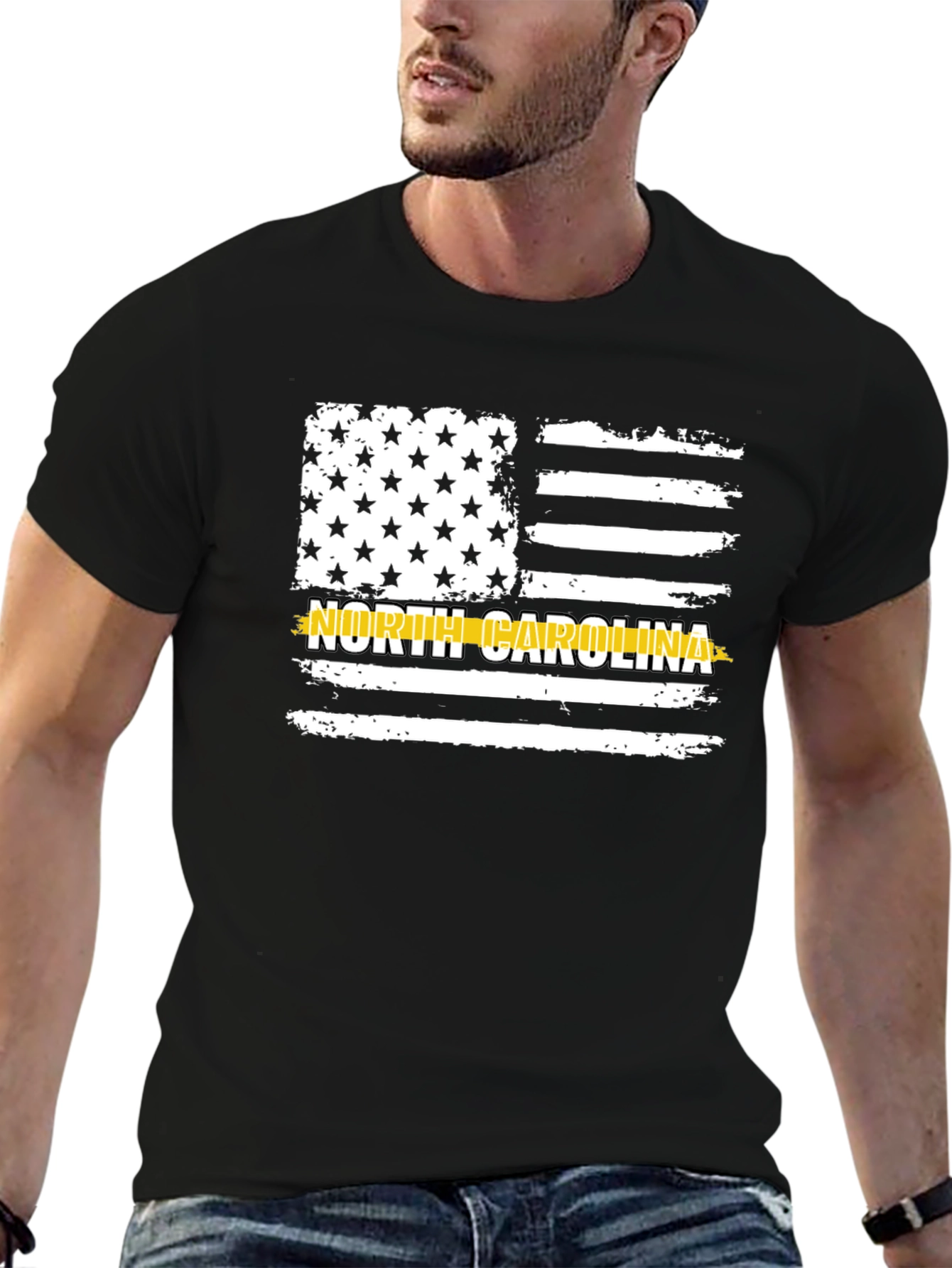 North Carolina Flag T-Shirt - Black