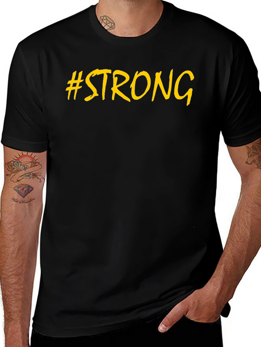 #STRONG Graphic Tee - Black Casual T-Shirt for Men