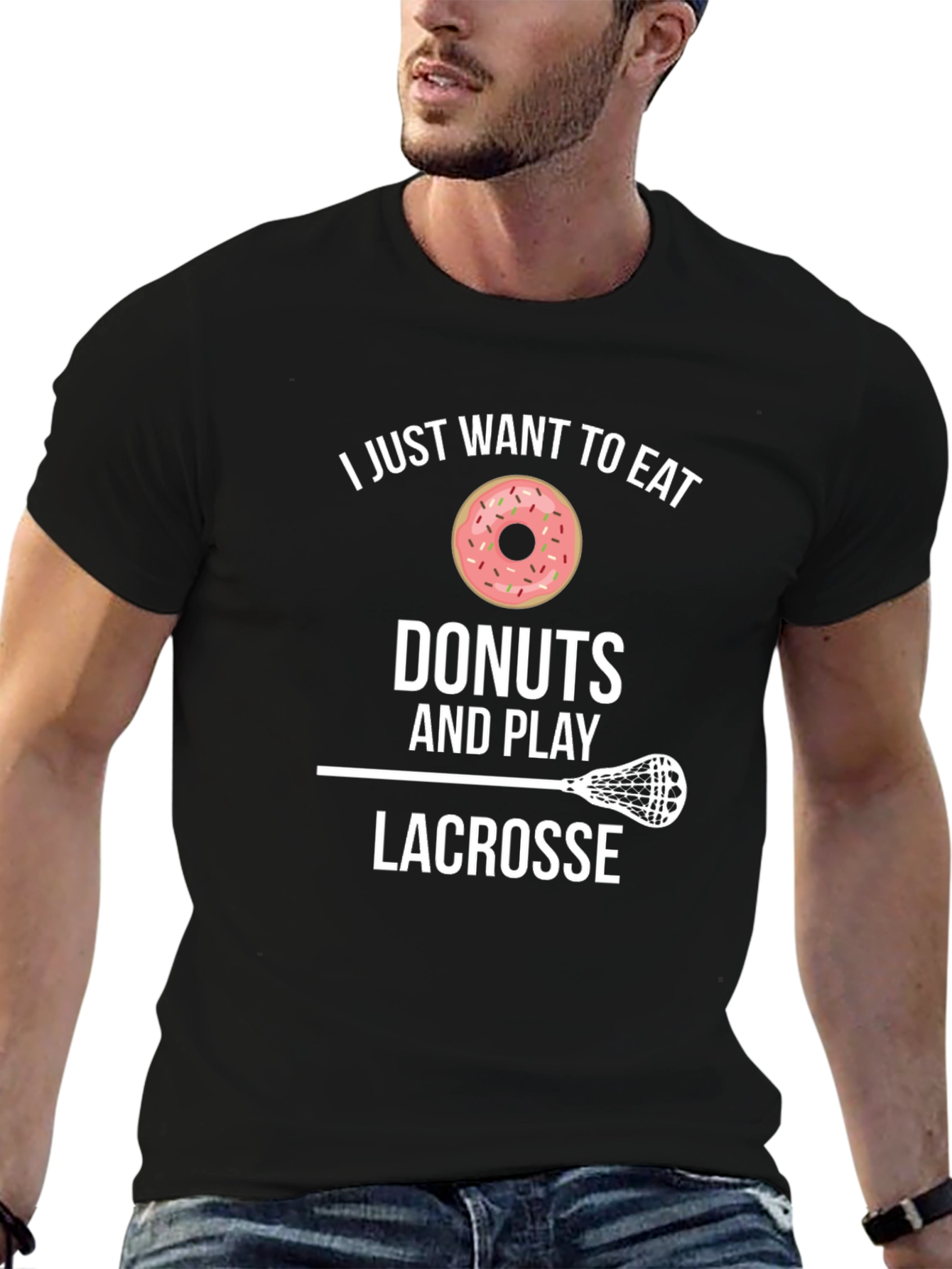 Eat Donuts Play Lacrosse T-Shirt