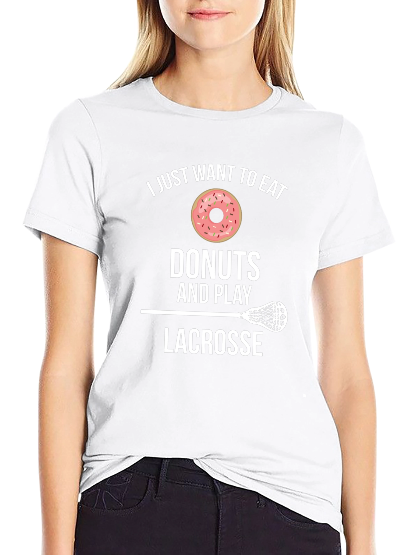 Eat Donuts Play Lacrosse T-Shirt