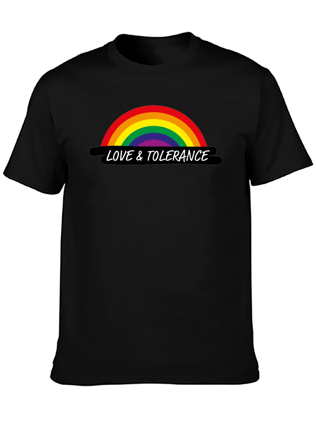 Love & Tolerance Rainbow Graphic T-Shirt