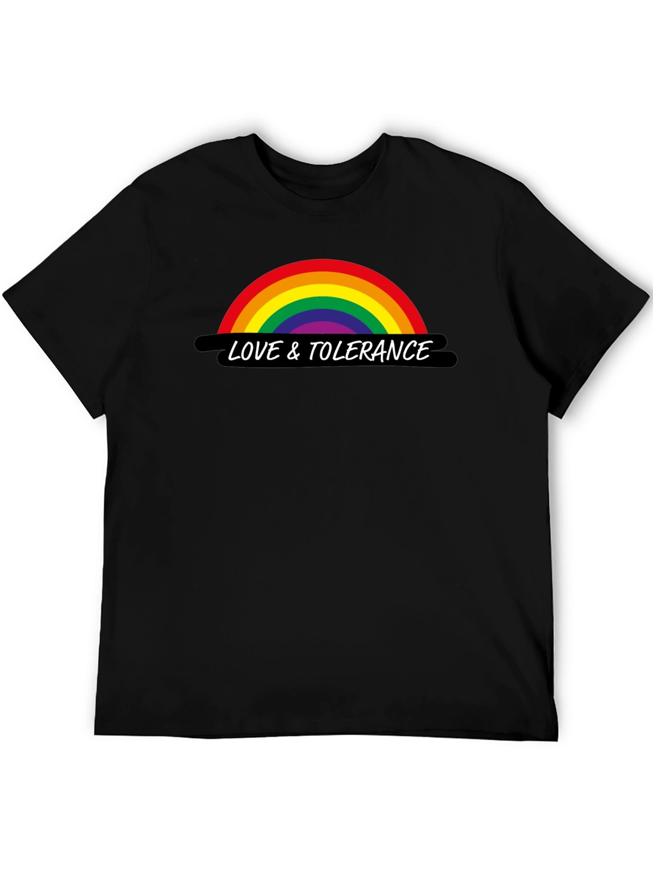Love & Tolerance Rainbow Graphic T-Shirt