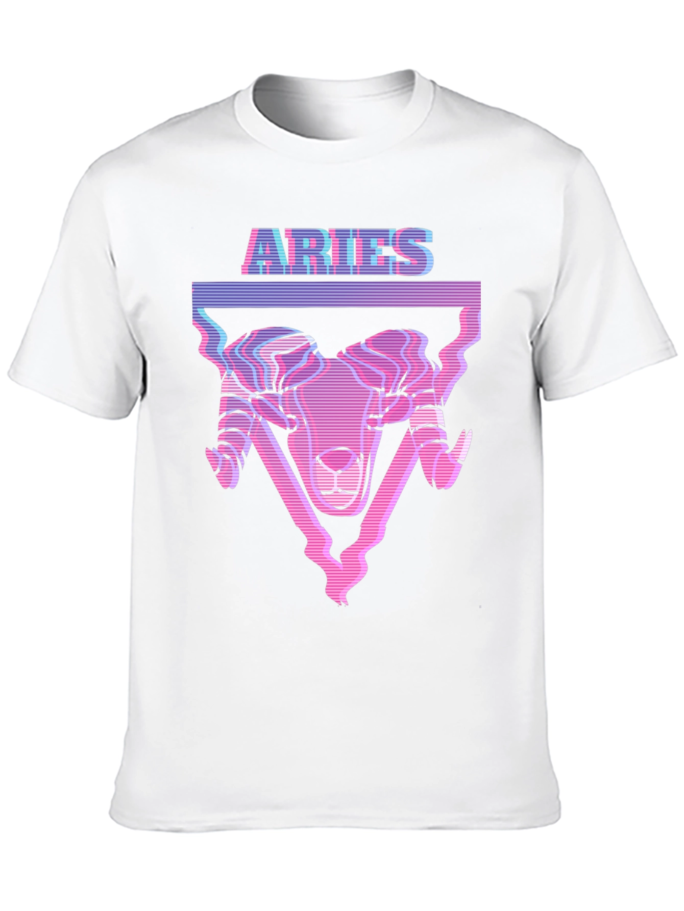 Aries Zodiac Graphic Tee - Black Cotton Blend T-Shirt