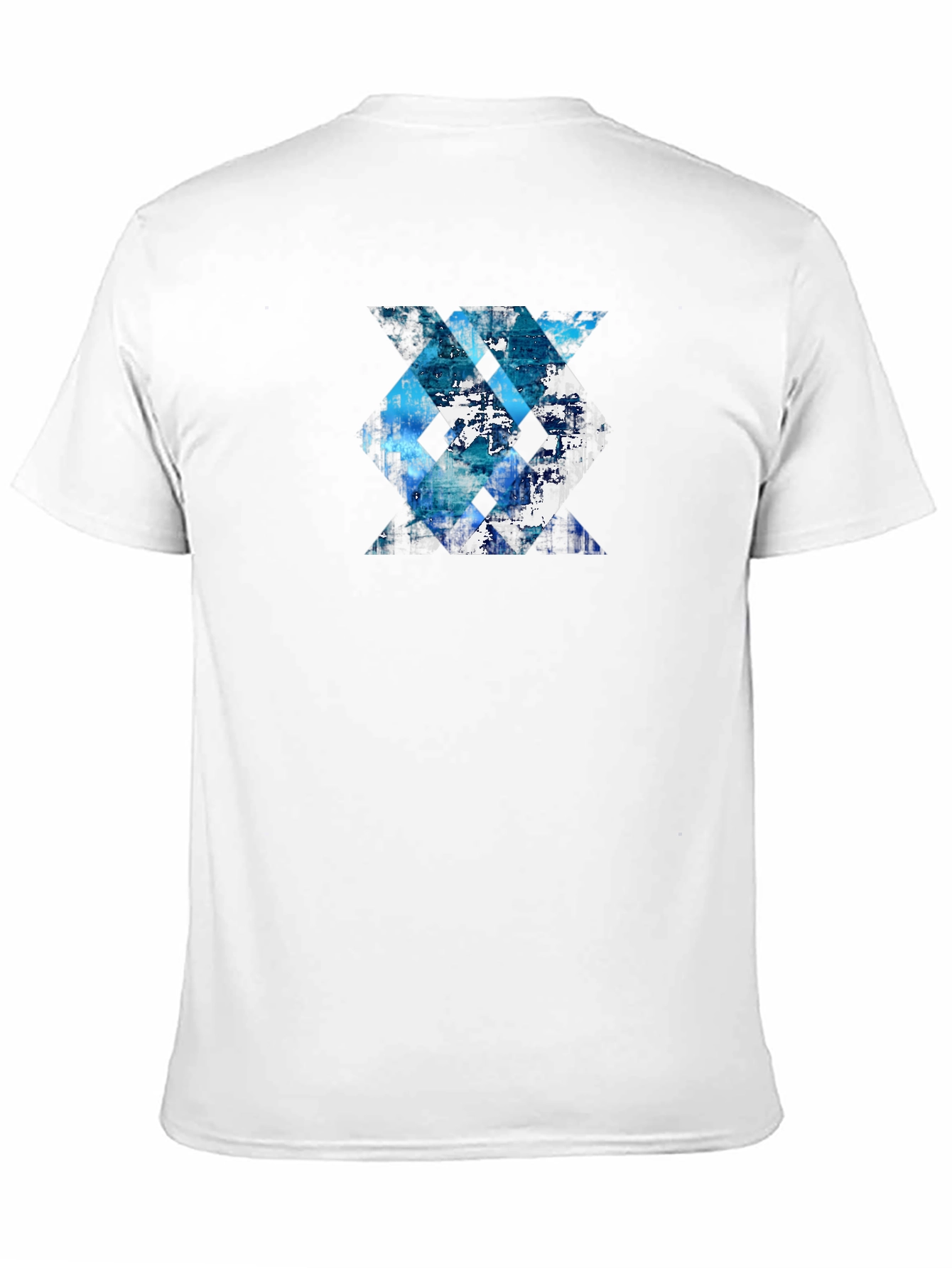 Abstract Geometric Tee - Blue Design