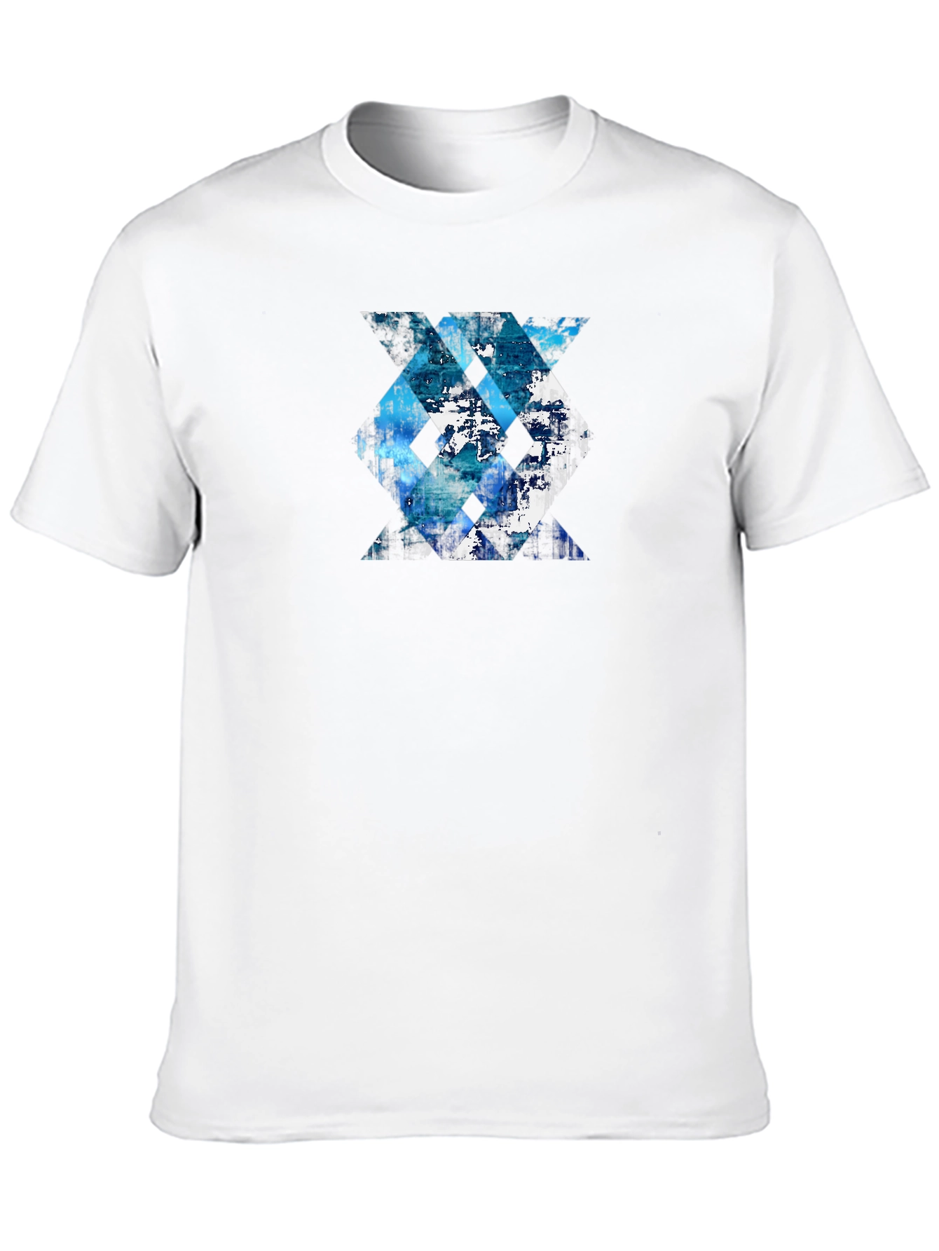 Abstract Geometric Tee - Blue Design