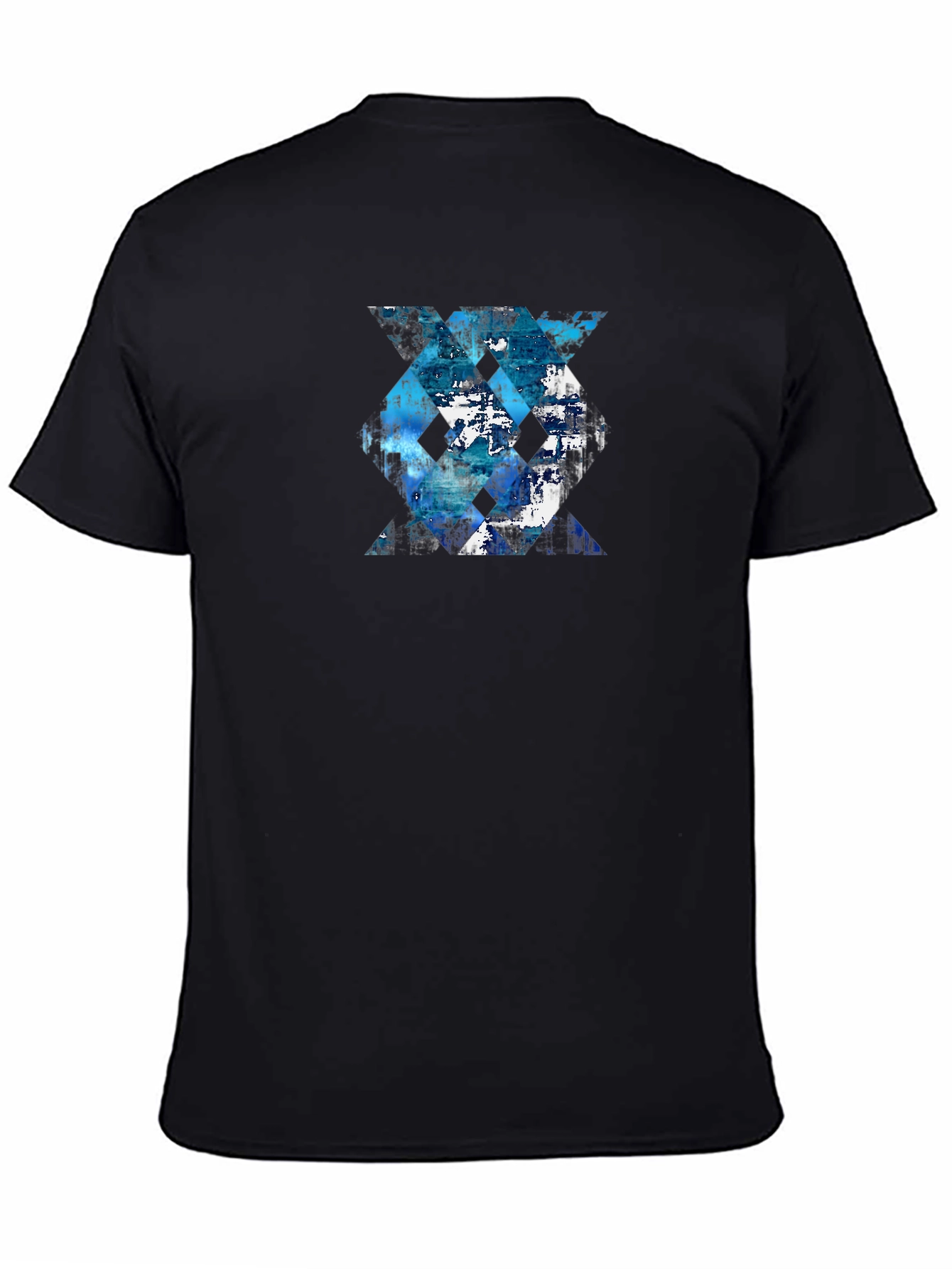 Abstract Geometric Tee - Blue Design