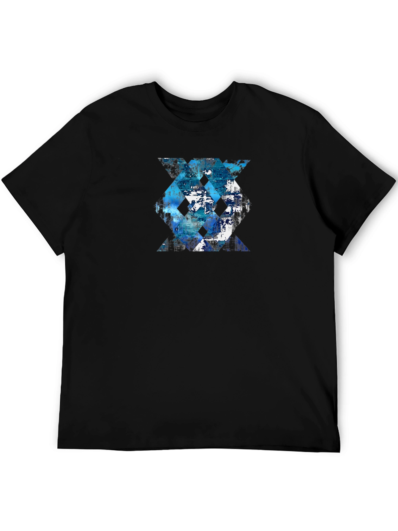 Abstract Geometric Tee - Blue Design
